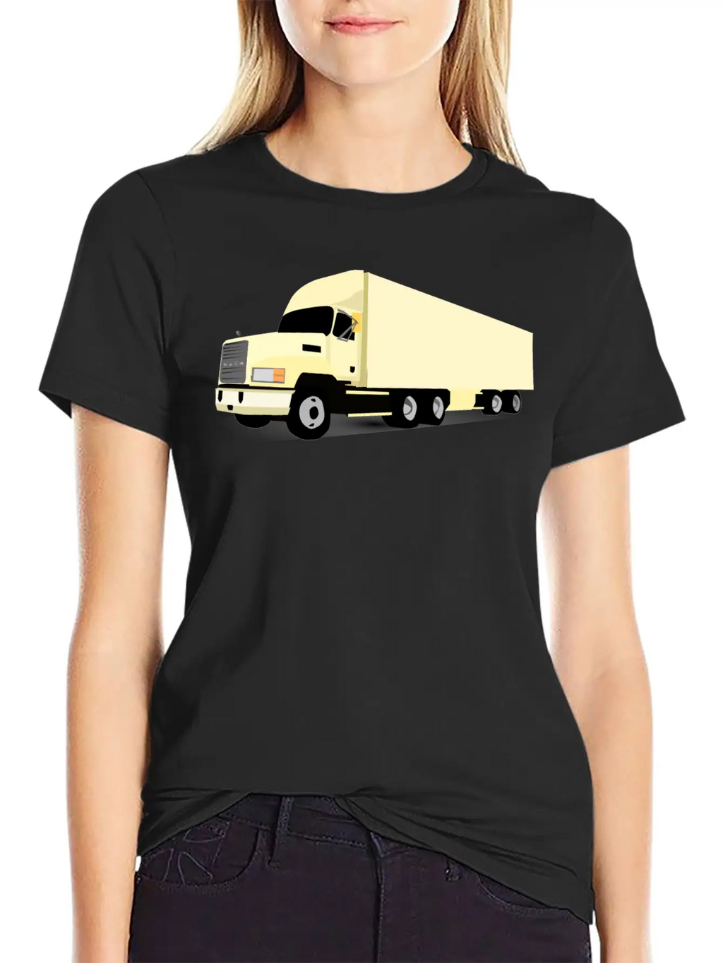 18 Wheeler Truck Breathable Soft Cotton T-Shirt – Timeless Casual Look