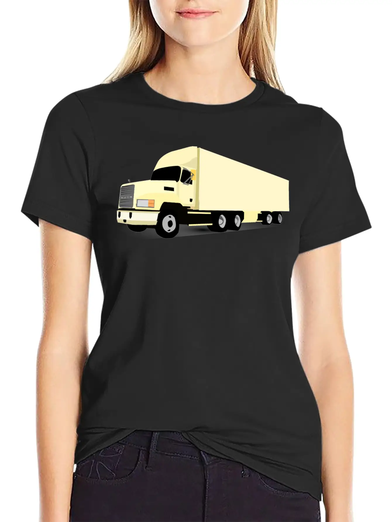 18 Wheeler Truck Breathable Soft Cotton T-Shirt – Timeless Casual Look