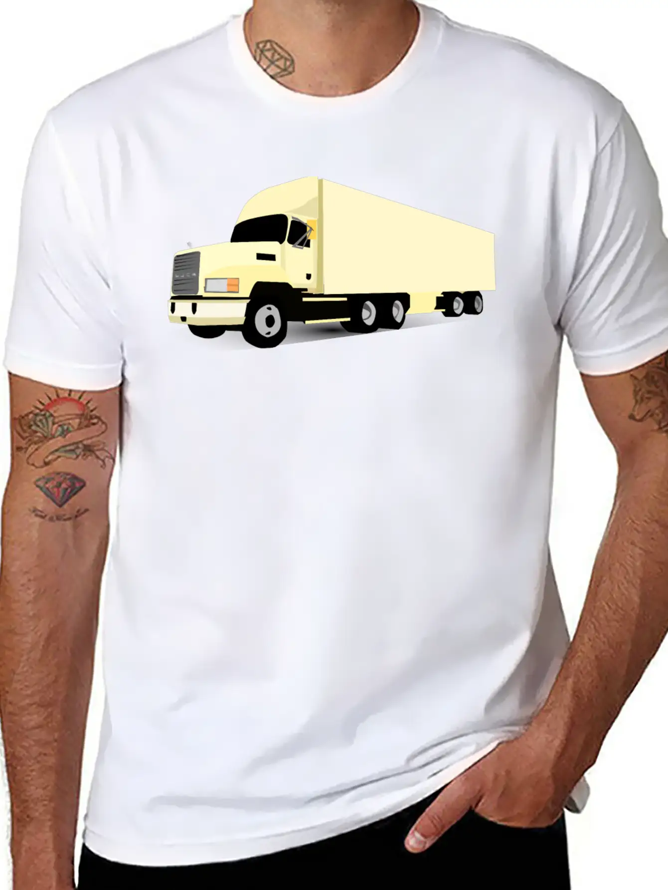 18 Wheeler Truck Breathable Soft Cotton T-Shirt – Timeless Casual Look