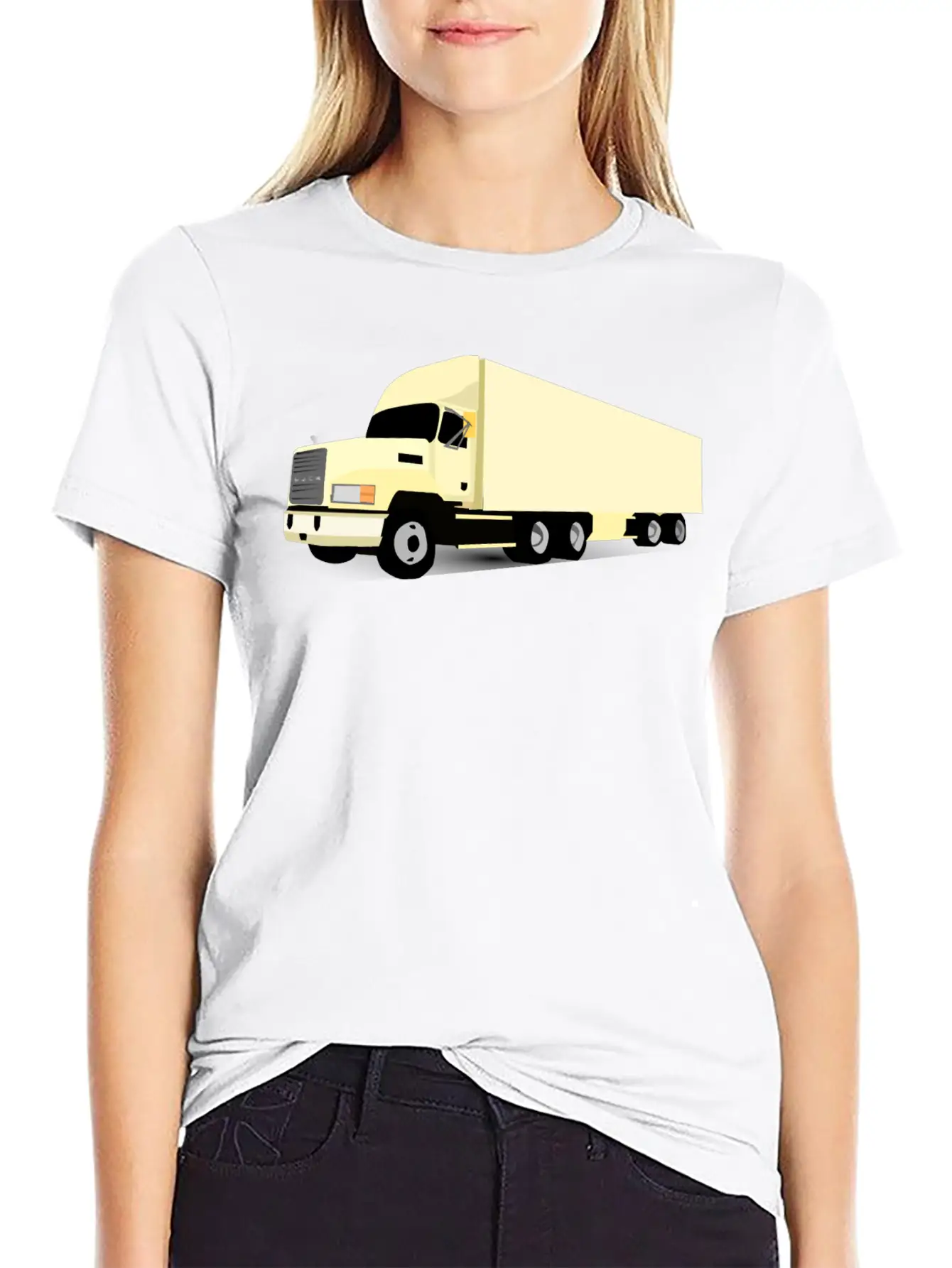 18 Wheeler Truck Breathable Soft Cotton T-Shirt – Timeless Casual Look
