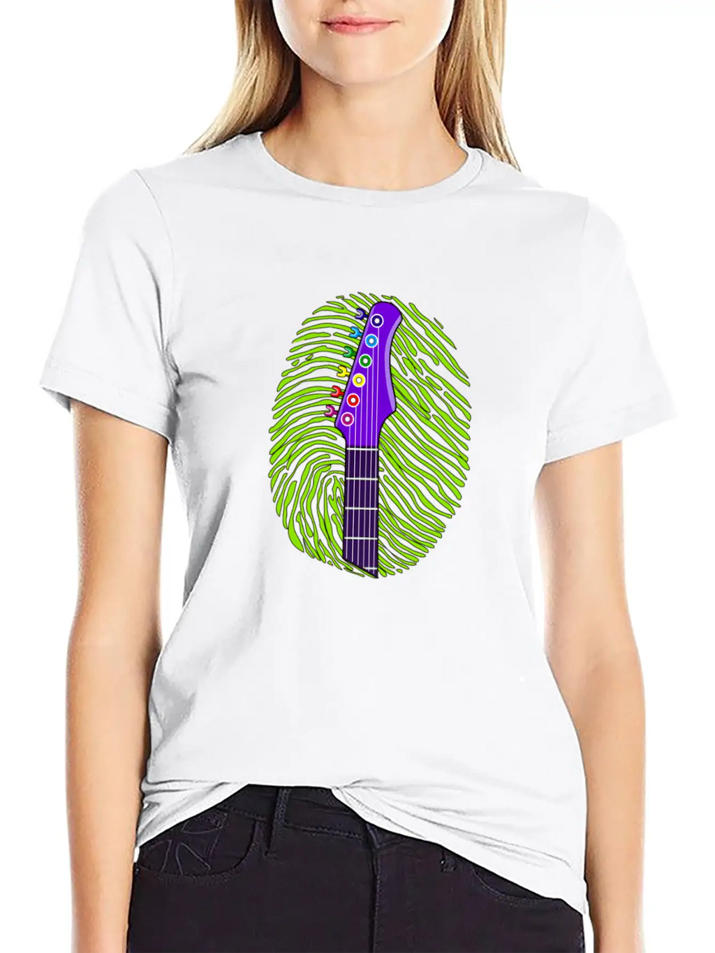 187 Guitar Fingerprint Essential Cotton Tee For Daily Outfits – Unisex Style