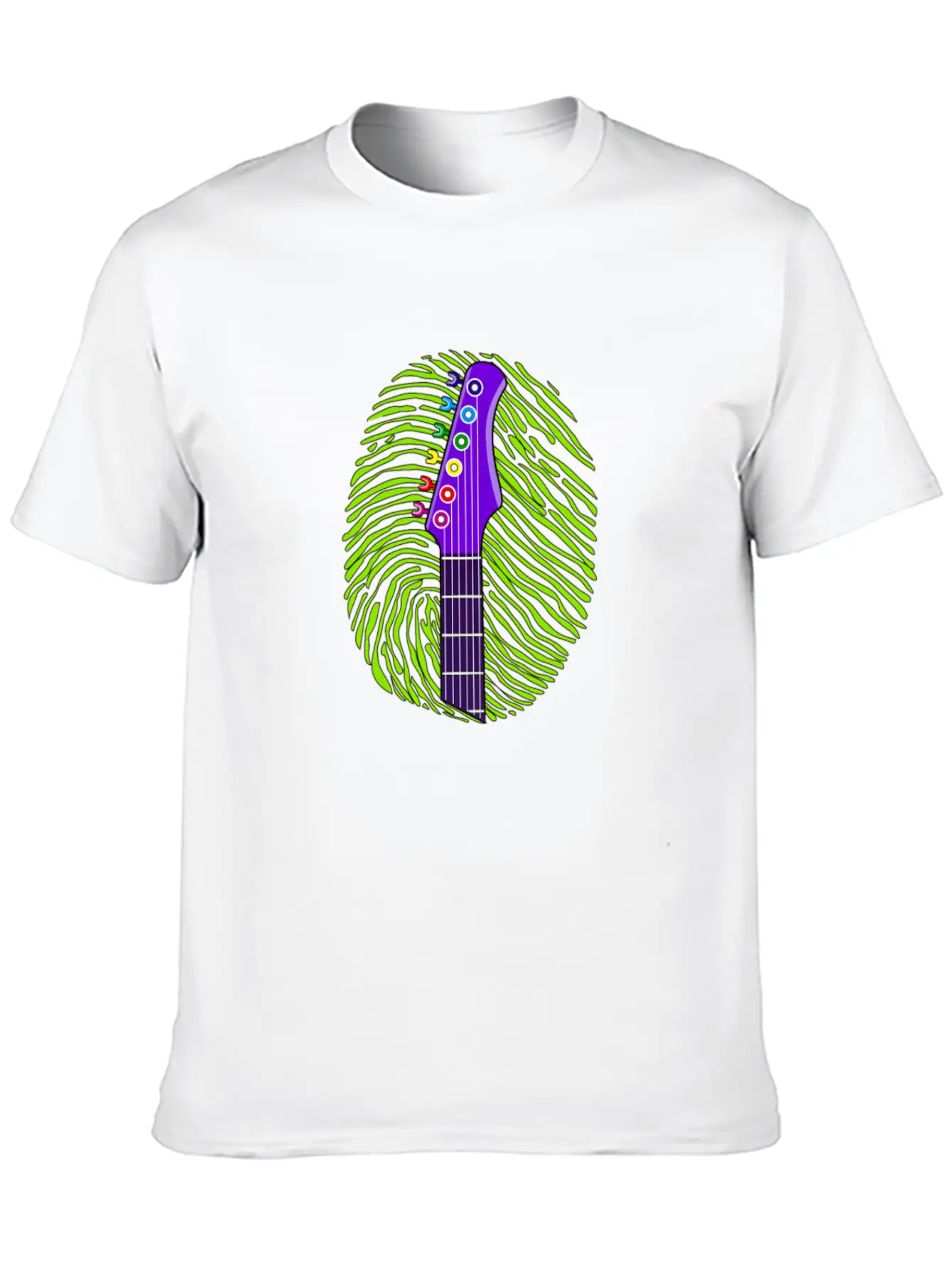 187 Guitar Fingerprint Essential Cotton Tee For Daily Outfits – Unisex Style