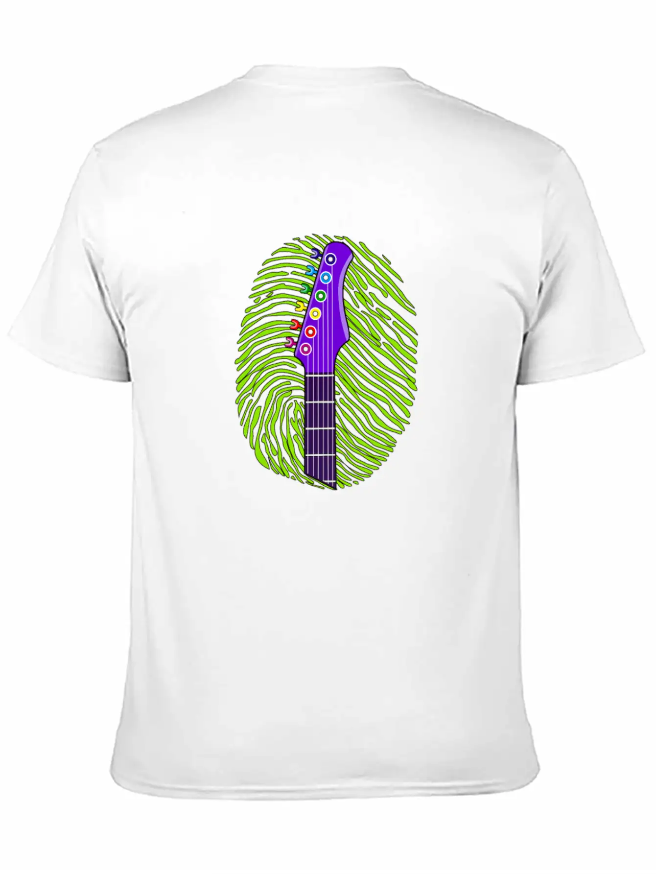 187 Guitar Fingerprint Essential Cotton Tee For Daily Outfits – Unisex Style