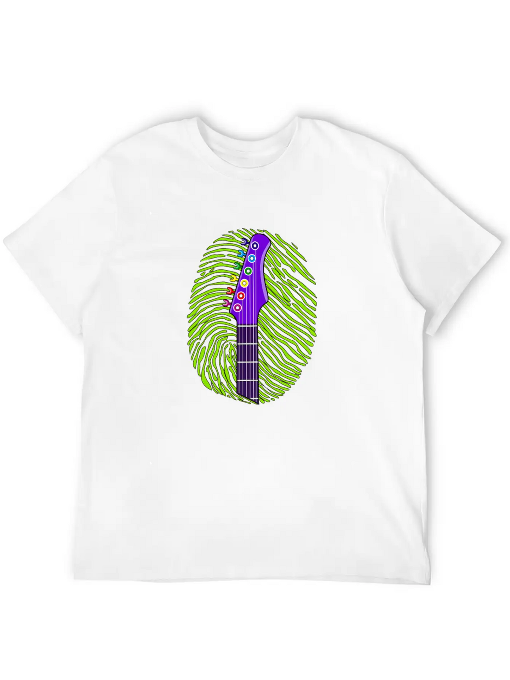 187 Guitar Fingerprint Essential Cotton Tee For Daily Outfits – Unisex Style