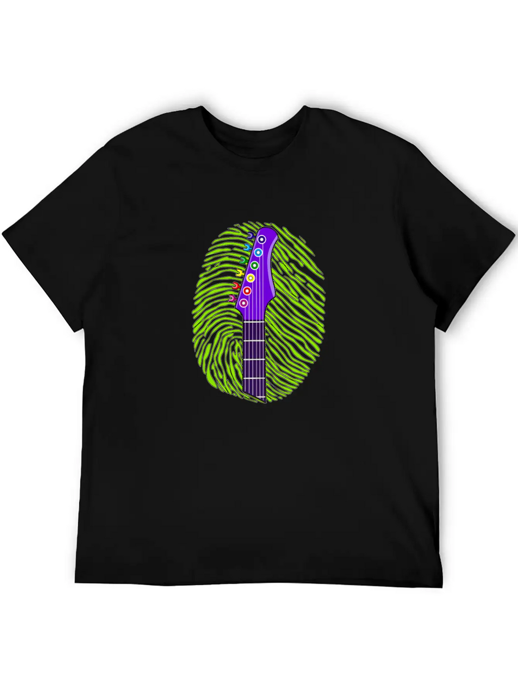 187 Guitar Fingerprint Essential Cotton Tee For Daily Outfits – Unisex Style