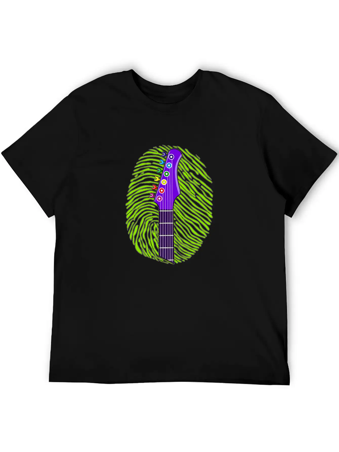 187 Guitar Fingerprint Essential Cotton Tee For Daily Outfits – Unisex Style