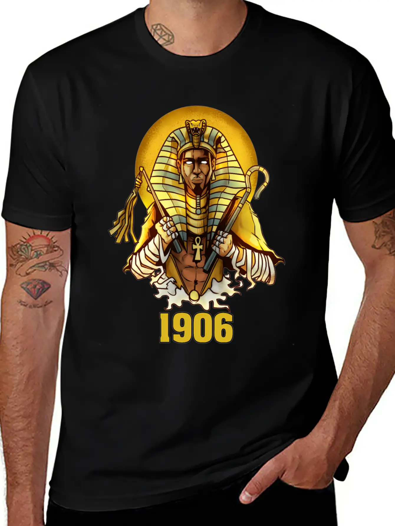 1906 Sphinx Alpha Ace Fraternity Pharoah Essential Cotton Tee For Daily Outfits – Unisex Style