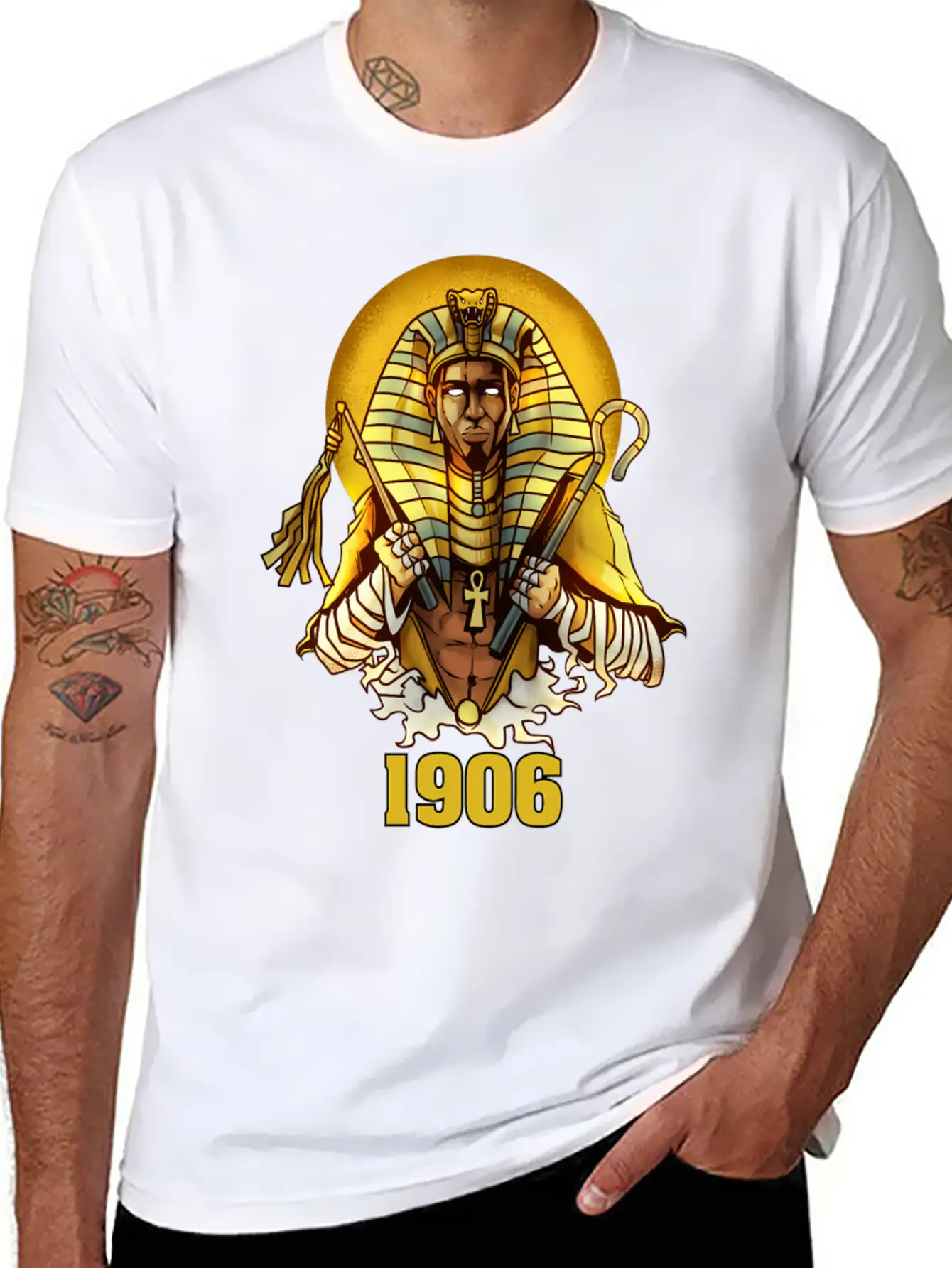 1906 Sphinx Alpha Ace Fraternity Pharoah Essential Cotton Tee For Daily Outfits – Unisex Style