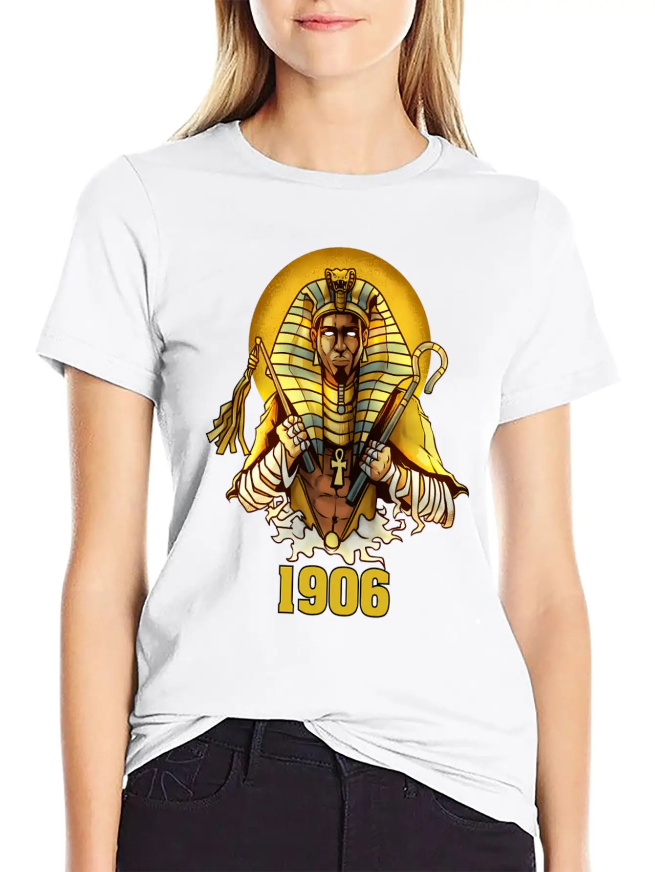 1906 Sphinx Alpha Ace Fraternity Pharoah Essential Cotton Tee For Daily Outfits – Unisex Style