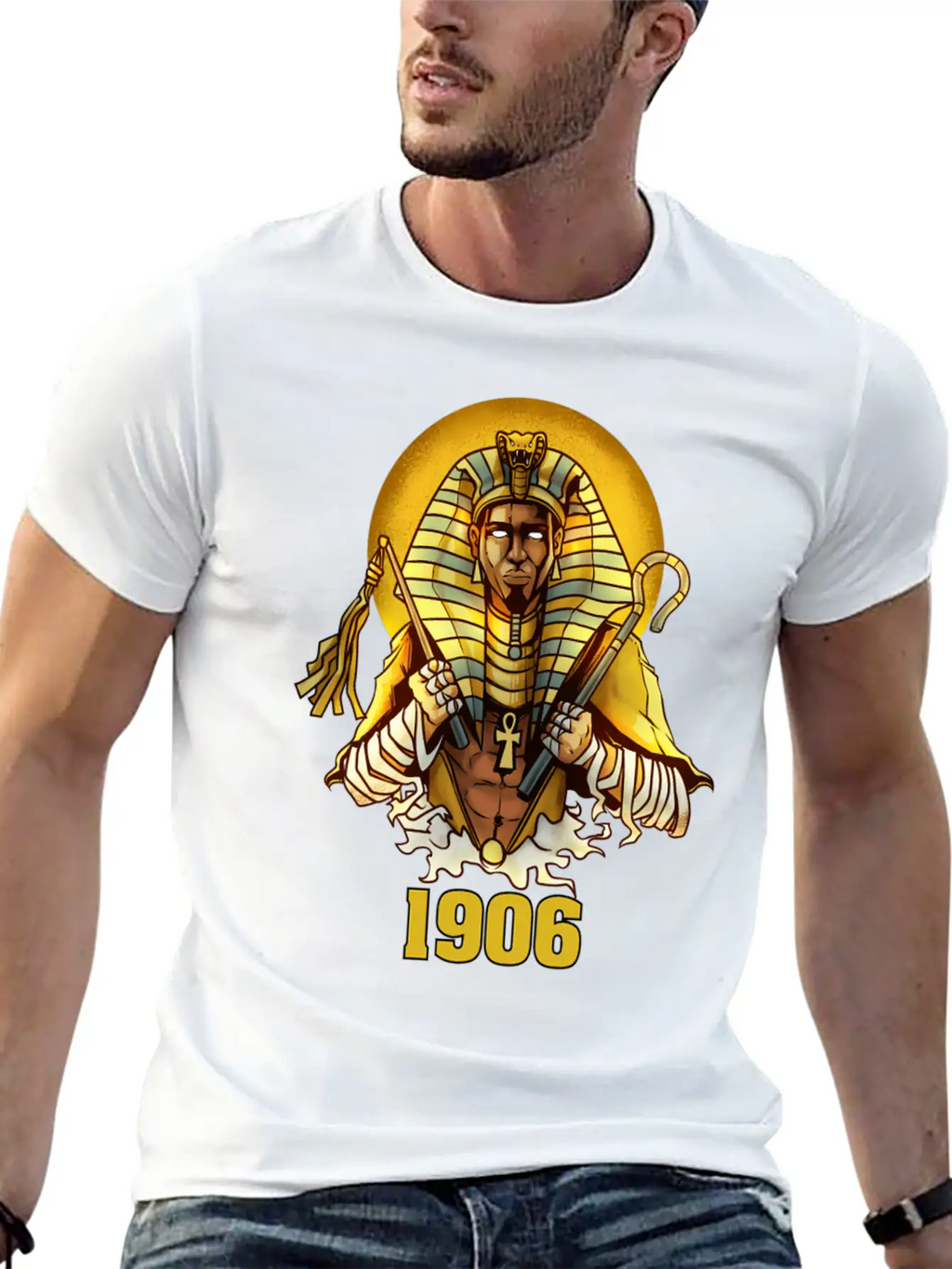 1906 Sphinx Alpha Ace Fraternity Pharoah Essential Cotton Tee For Daily Outfits – Unisex Style