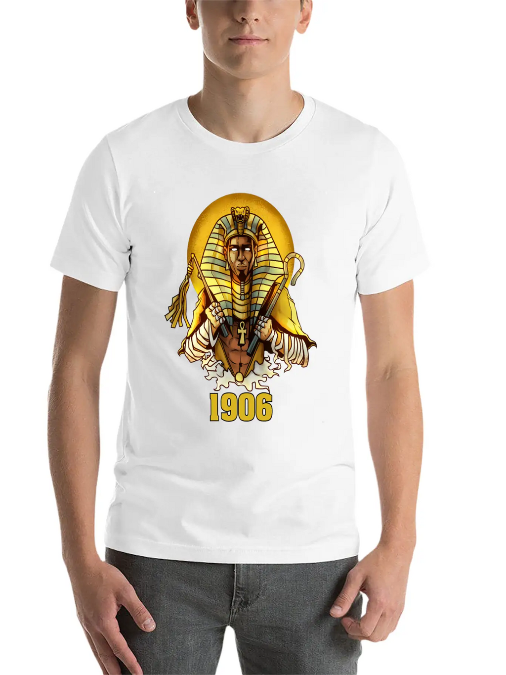 1906 Sphinx Alpha Ace Fraternity Pharoah Essential Cotton Tee For Daily Outfits – Unisex Style