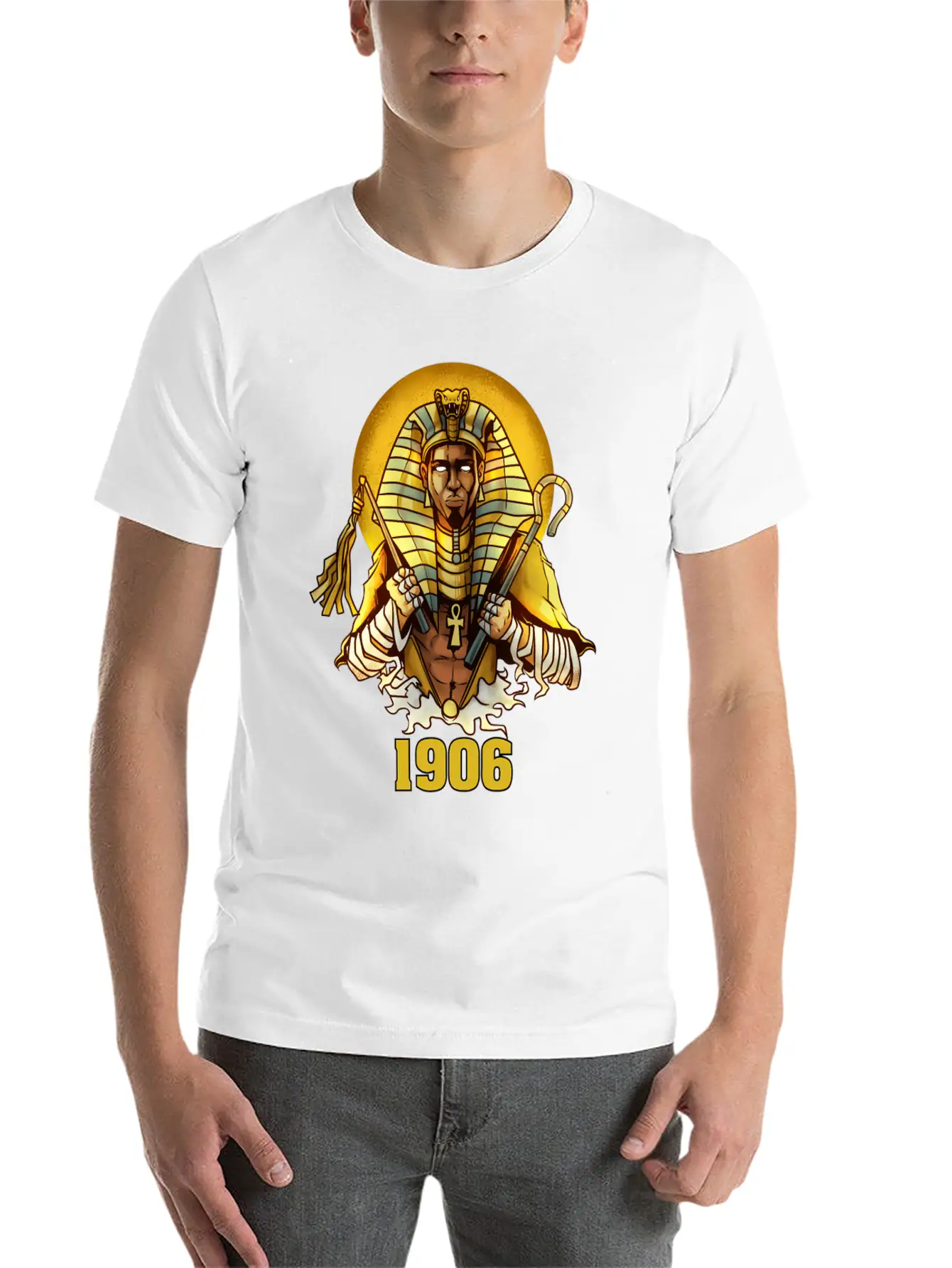 1906 Sphinx Alpha Ace Fraternity Pharoah Essential Cotton Tee For Daily Outfits – Unisex Style