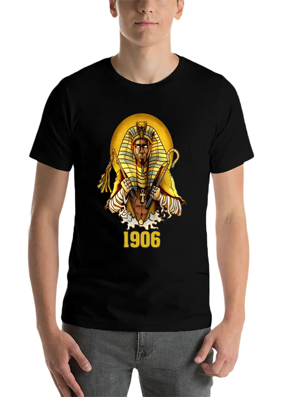 1906 Sphinx Alpha Ace Fraternity Pharoah Essential Cotton Tee For Daily Outfits – Unisex Style