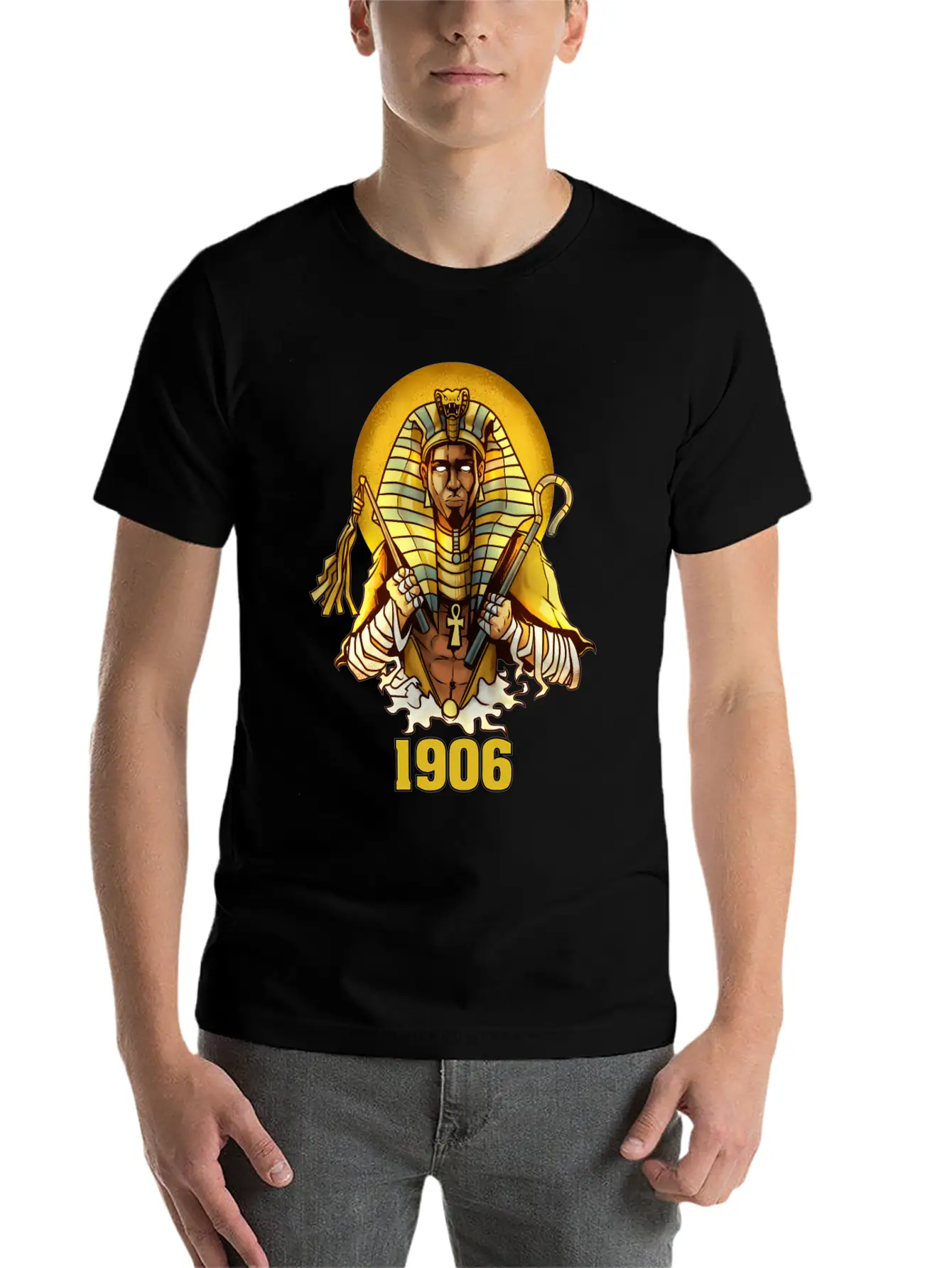 1906 Sphinx Alpha Ace Fraternity Pharoah Essential Cotton Tee For Daily Outfits – Unisex Style