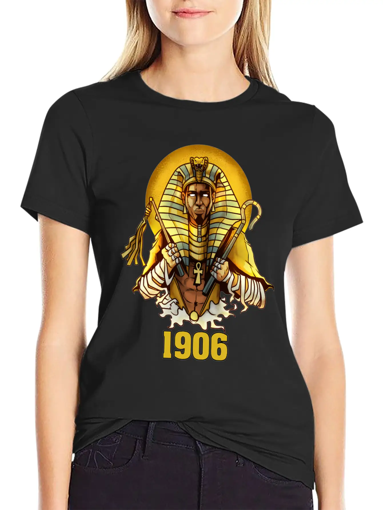 1906 Sphinx Alpha Ace Fraternity Pharoah Essential Cotton Tee For Daily Outfits – Unisex Style
