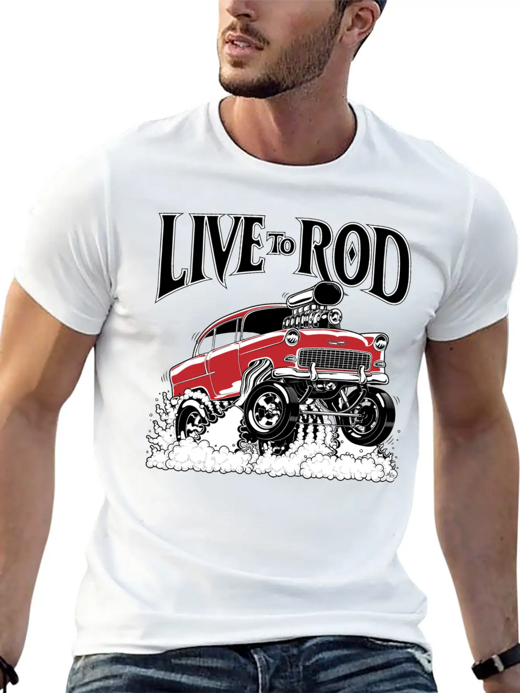 1955 Gasser Hot Rod1B Classic Cotton Tee – Unisex Comfort For Any Season