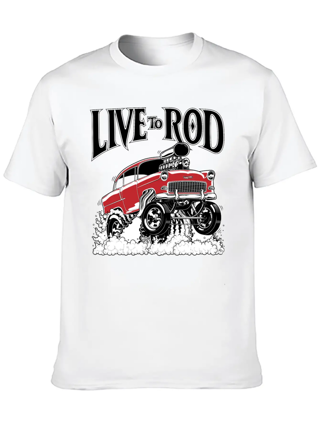 1955 Gasser Hot Rod1B Classic Cotton Tee – Unisex Comfort For Any Season