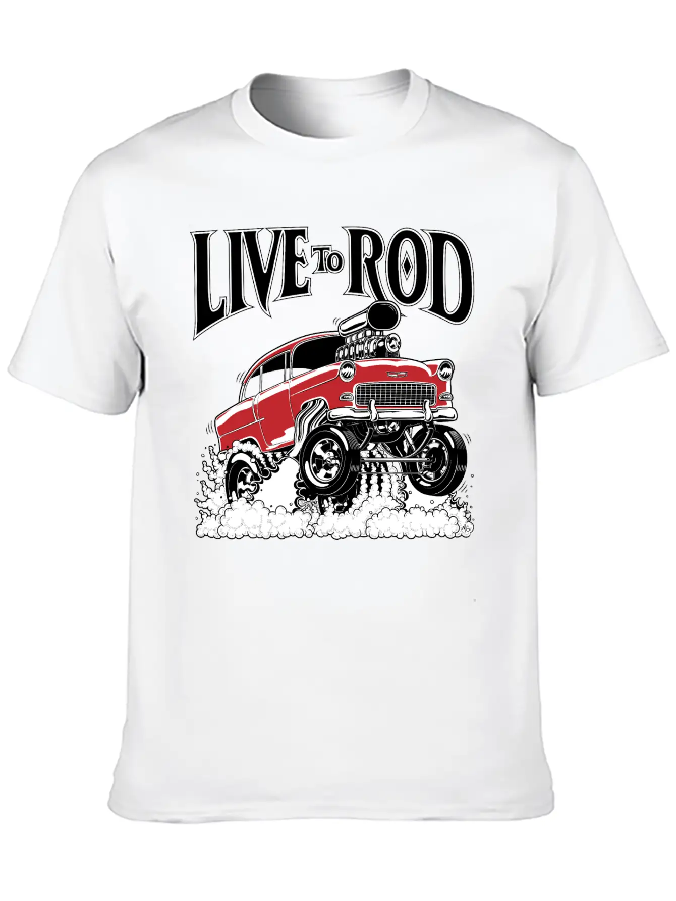 1955 Gasser Hot Rod1B Classic Cotton Tee – Unisex Comfort For Any Season