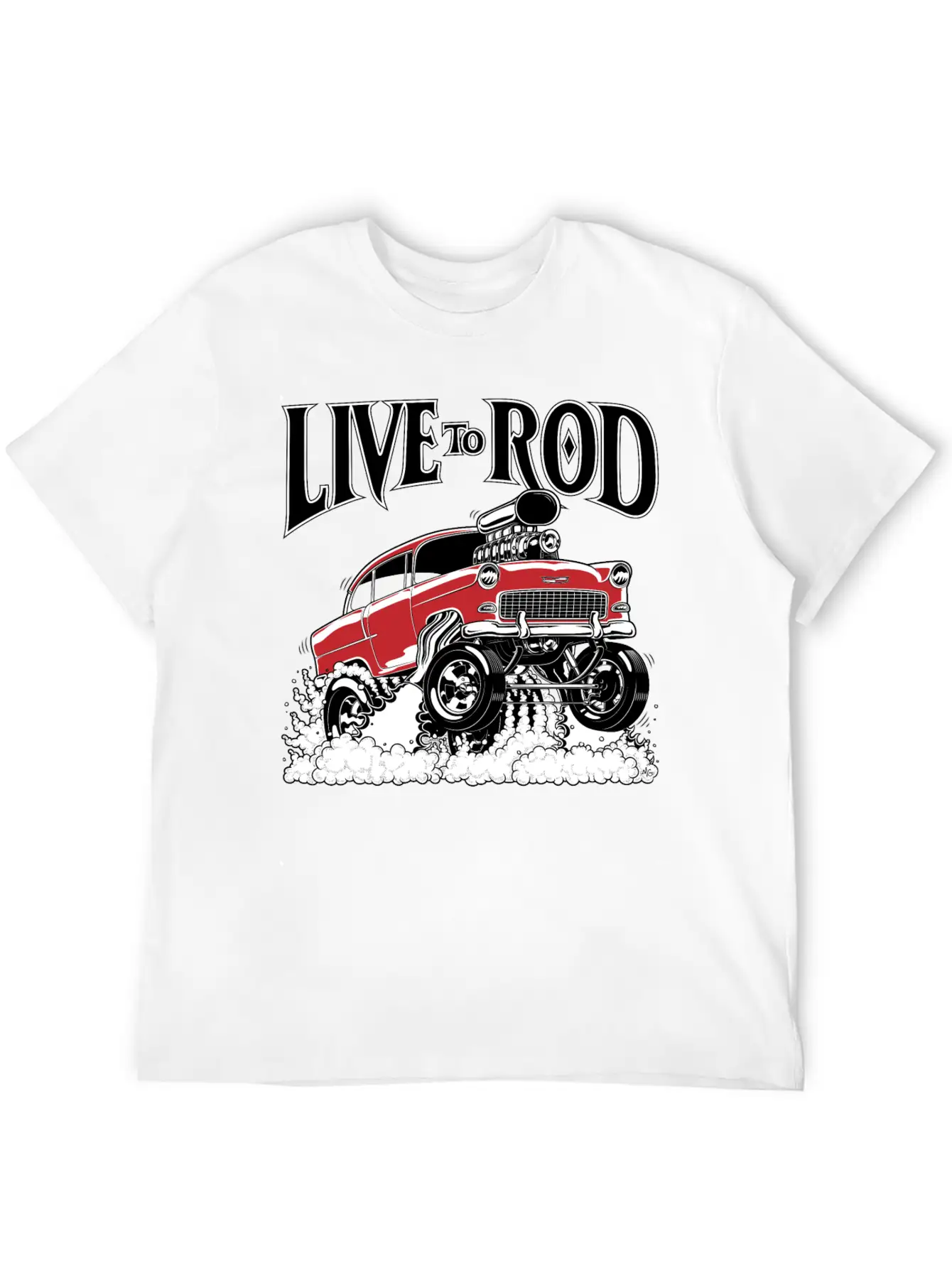 1955 Gasser Hot Rod1B Classic Cotton Tee – Unisex Comfort For Any Season