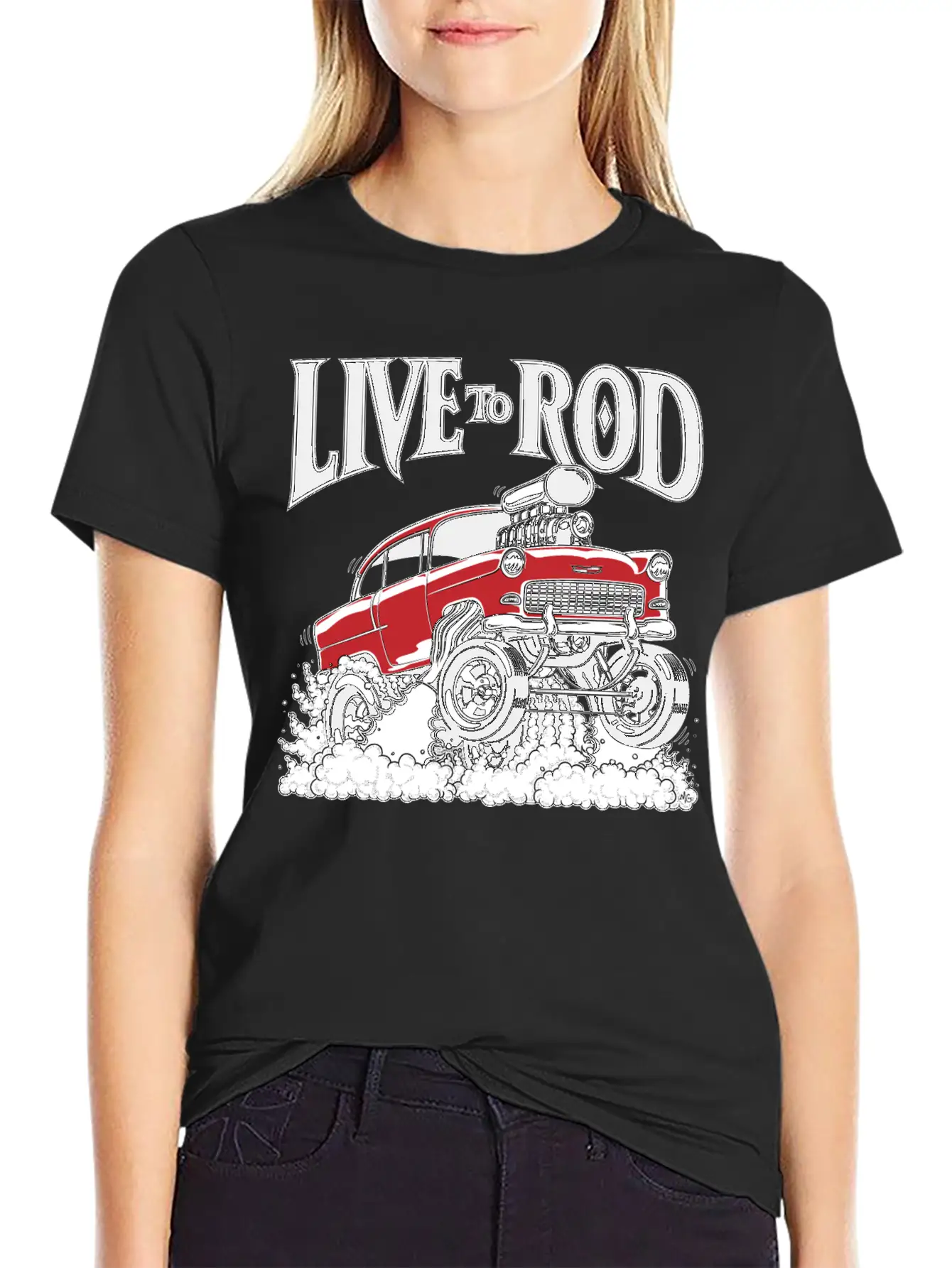 1955 Gasser Hot Rod1B Classic Cotton Tee – Unisex Comfort For Any Season
