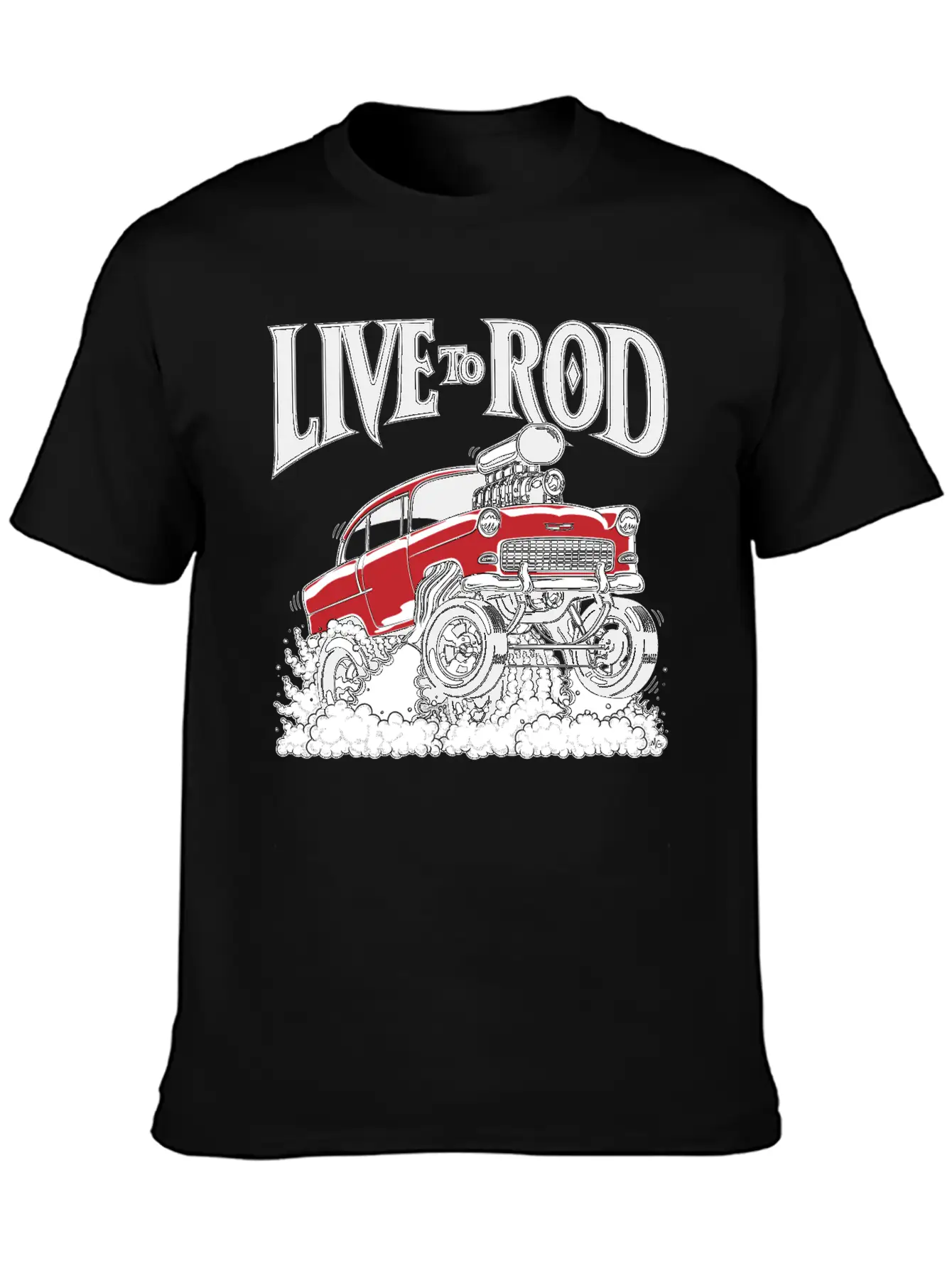 1955 Gasser Hot Rod1B Classic Cotton Tee – Unisex Comfort For Any Season