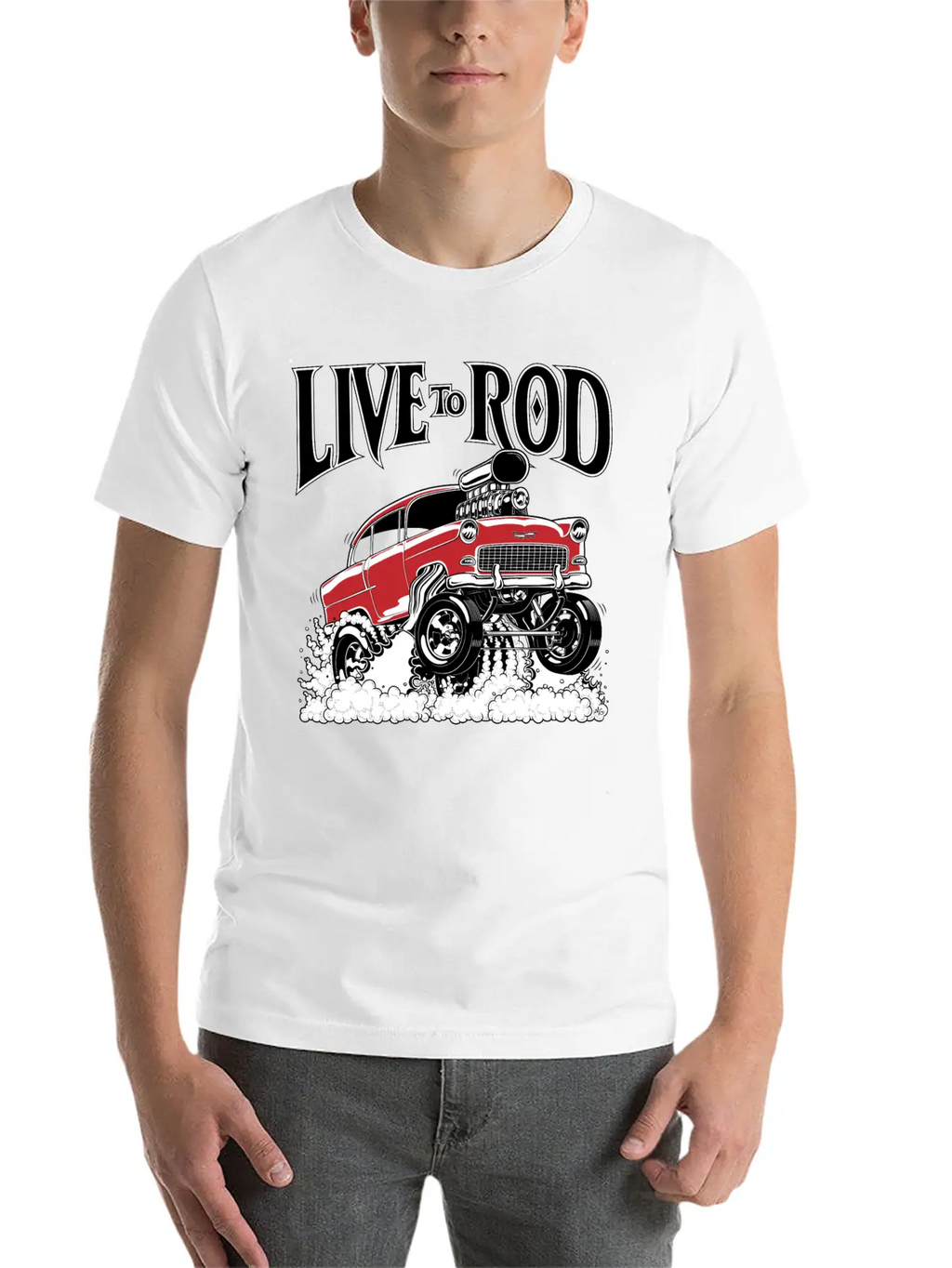 1955 Gasser Hot Rod1B Classic Cotton Tee – Unisex Comfort For Any Season
