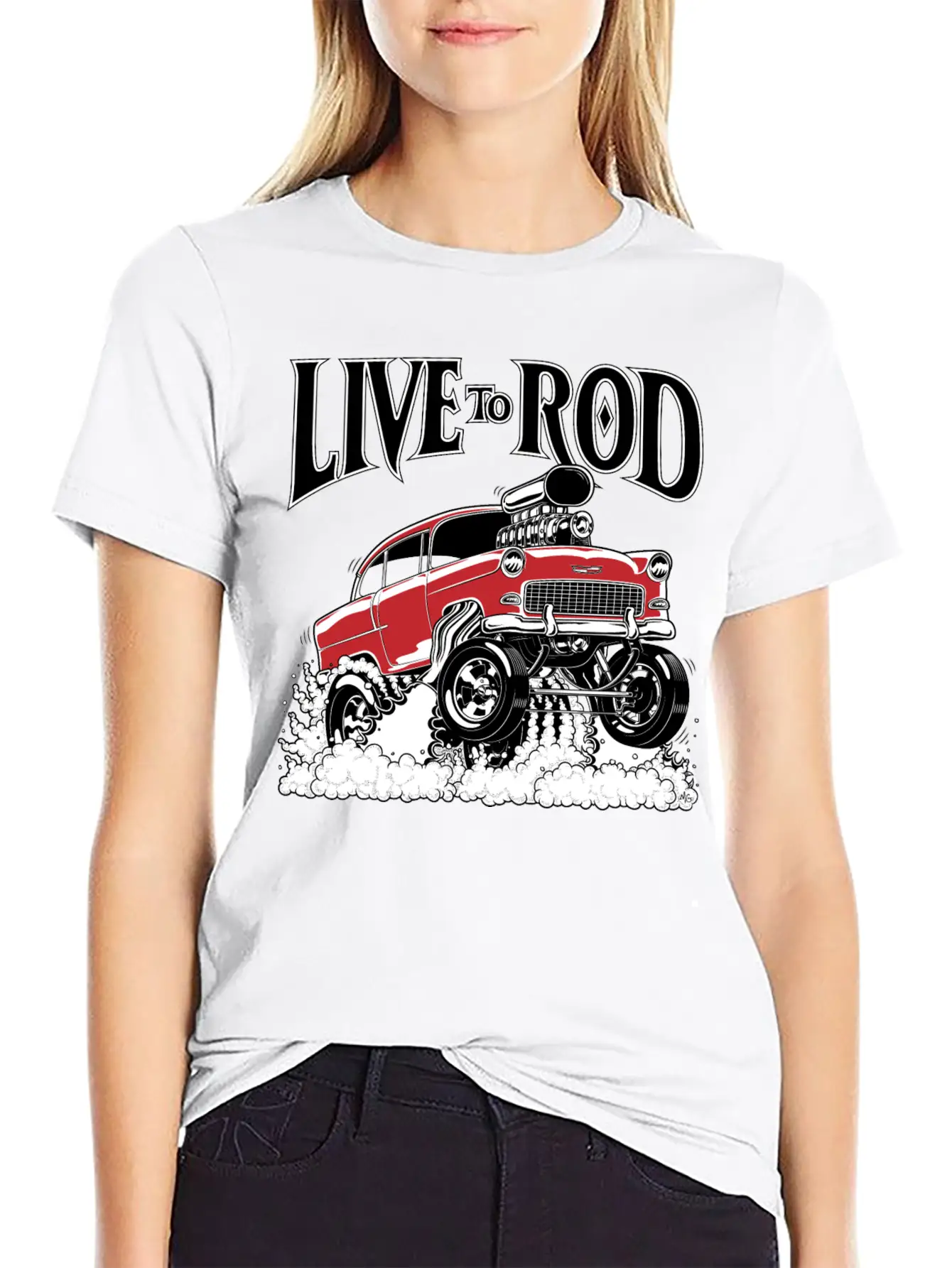 1955 Gasser Hot Rod1B Classic Cotton Tee – Unisex Comfort For Any Season