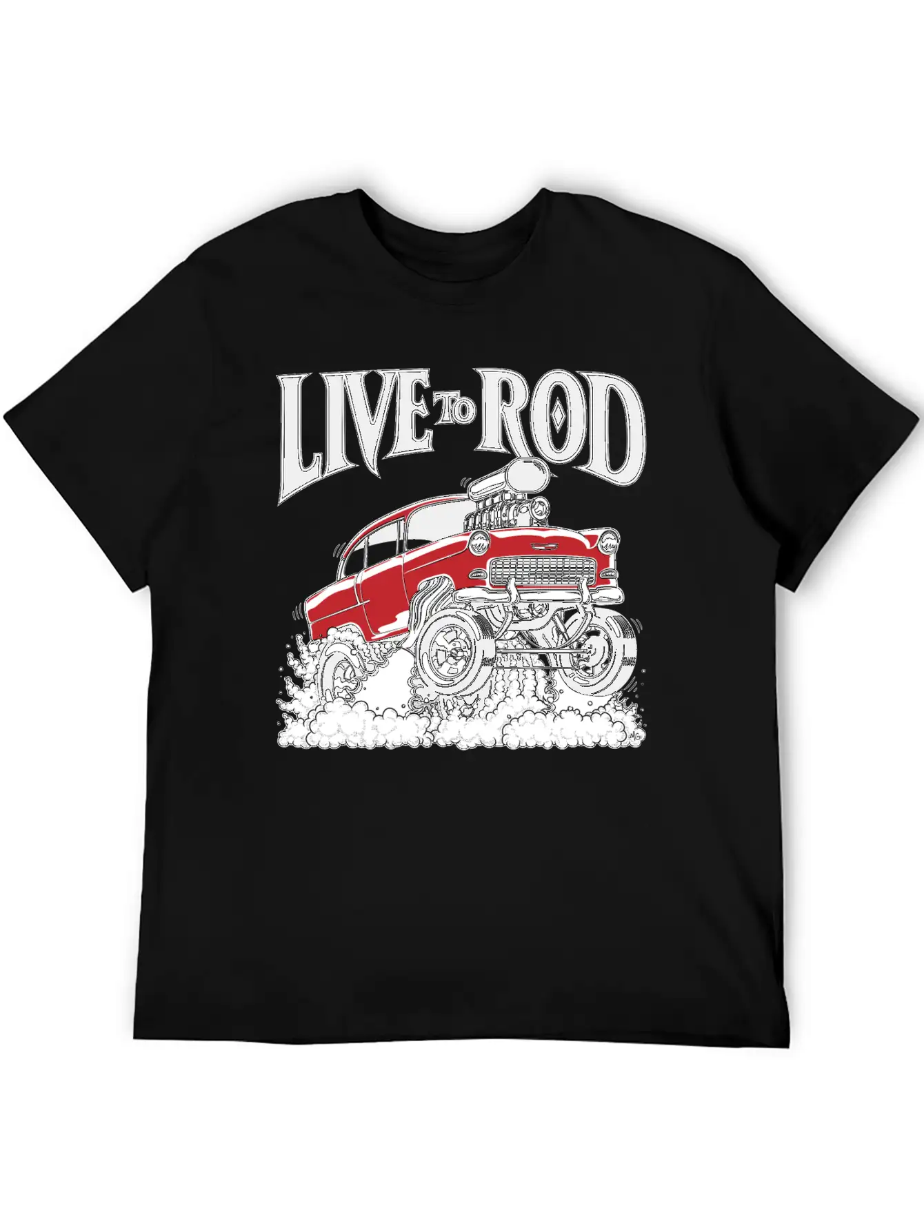 1955 Gasser Hot Rod1B Classic Cotton Tee – Unisex Comfort For Any Season