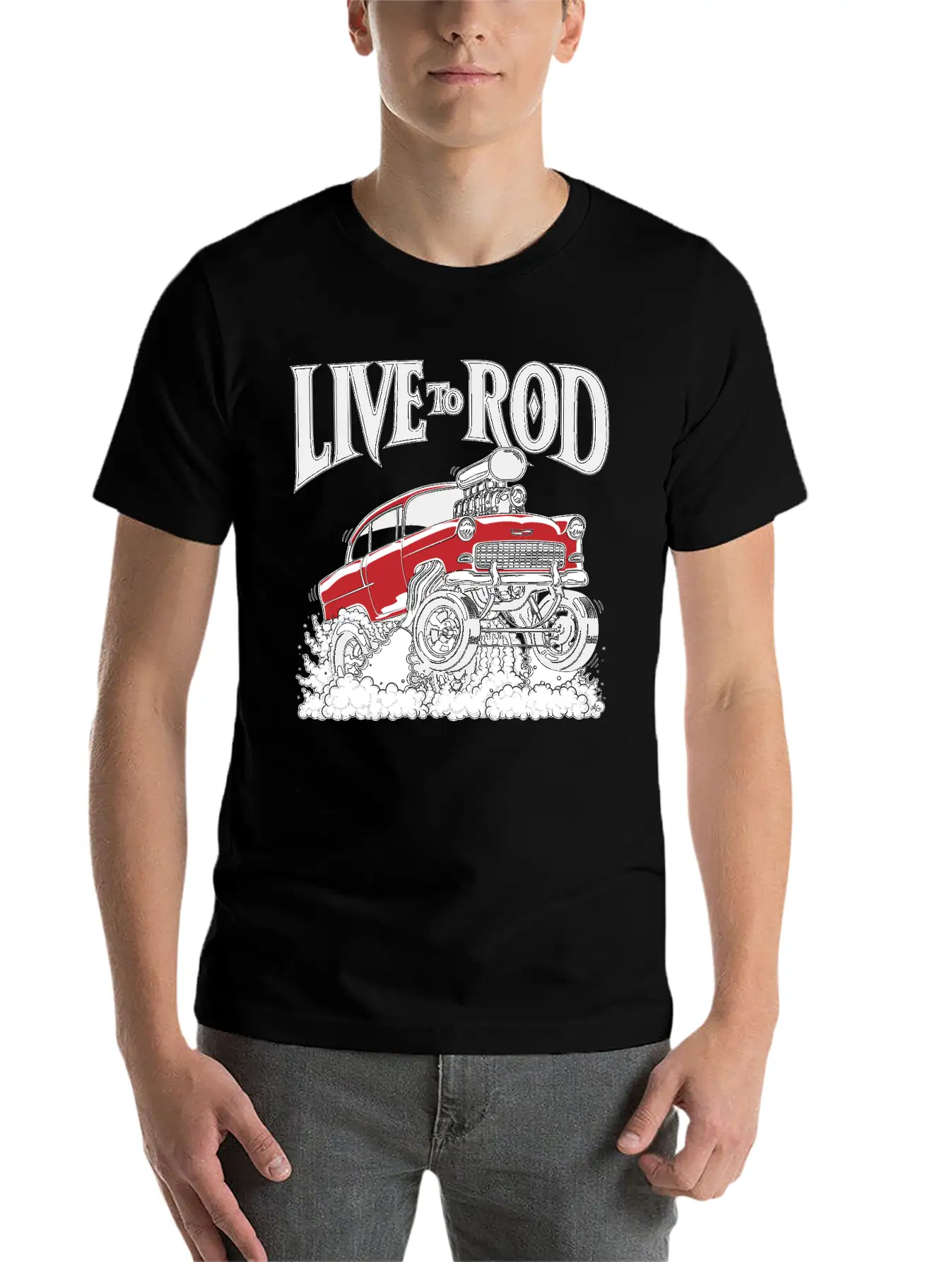 1955 Gasser Hot Rod1B Classic Cotton Tee – Unisex Comfort For Any Season