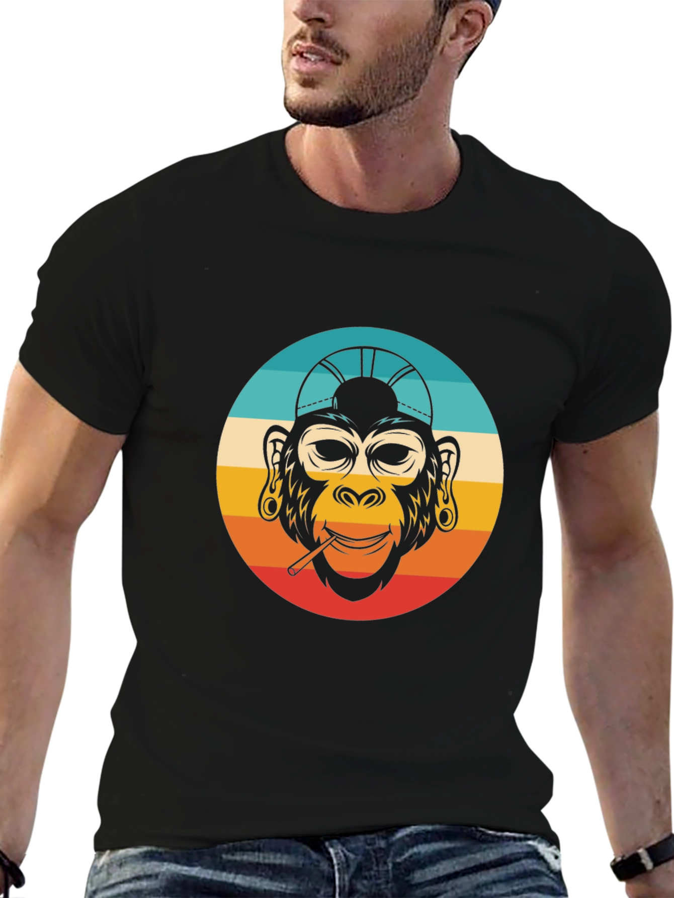 Retro Monkey T-Shirt - Cool Ape Design