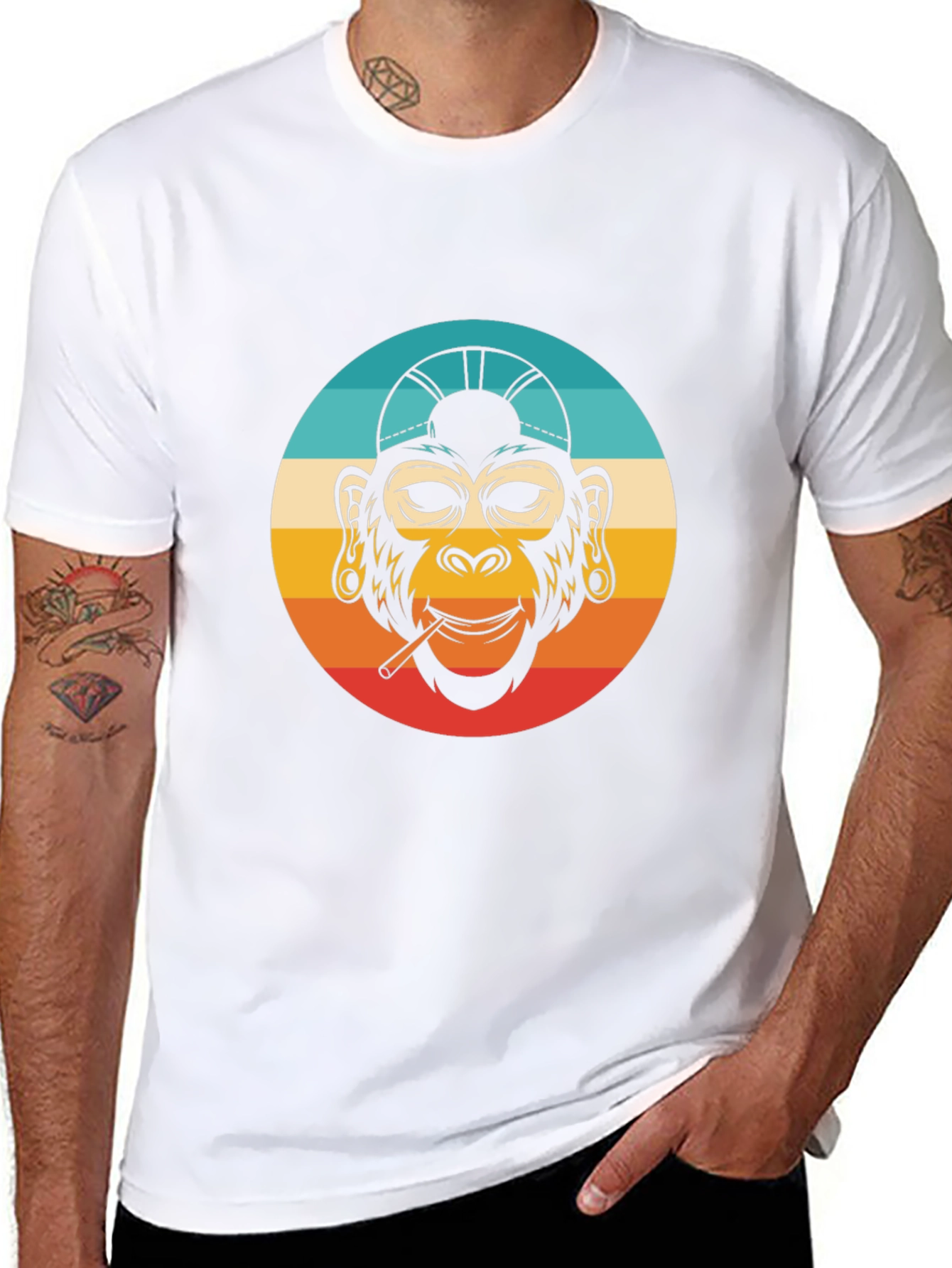 Retro Monkey T-Shirt - Cool Ape Design