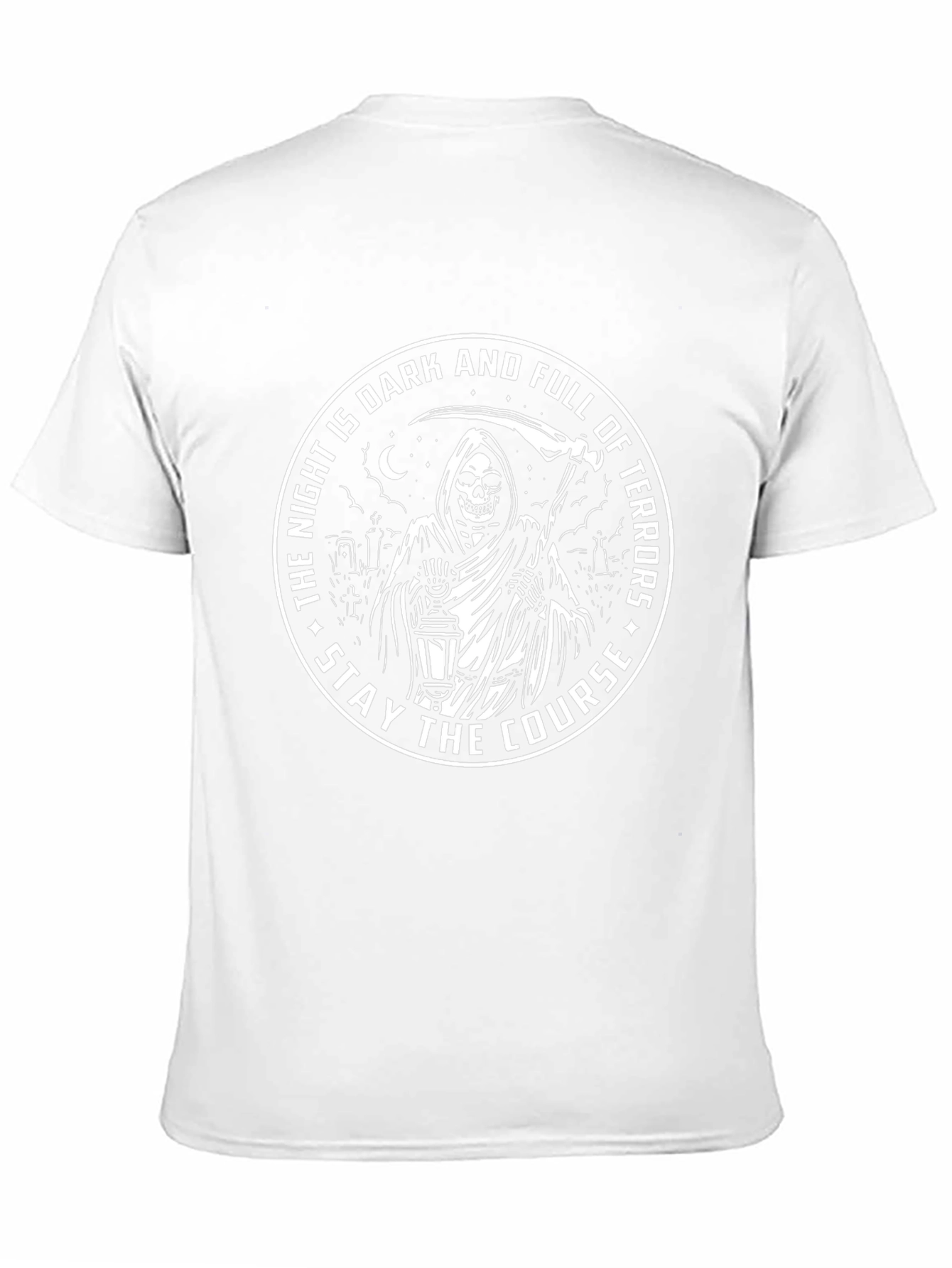 Grim Reaper Graphic T-Shirt The Night Is Dark And Full Of Terrors