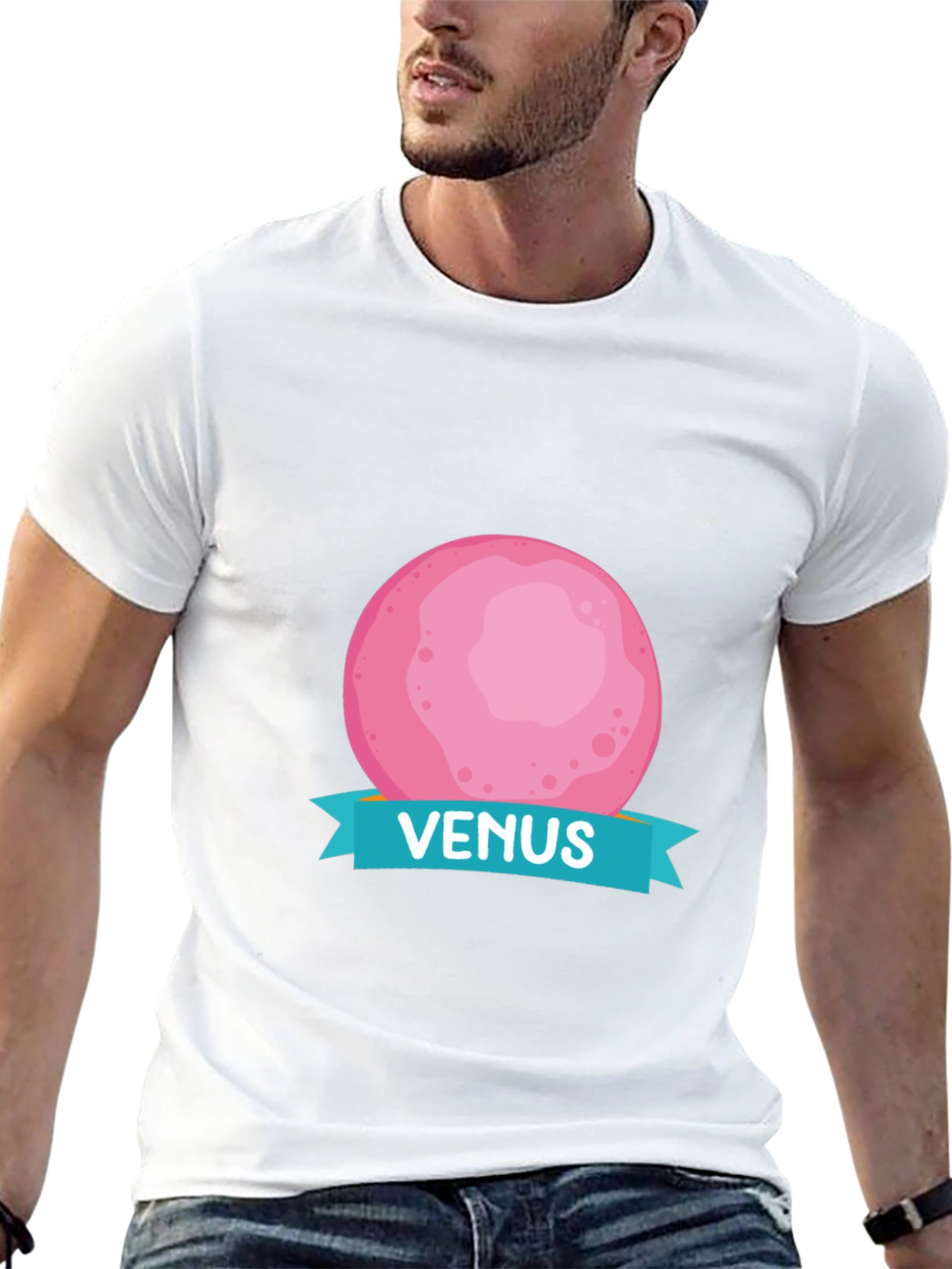 Venus Planet Graphic T-Shirt - Black Cotton Tee