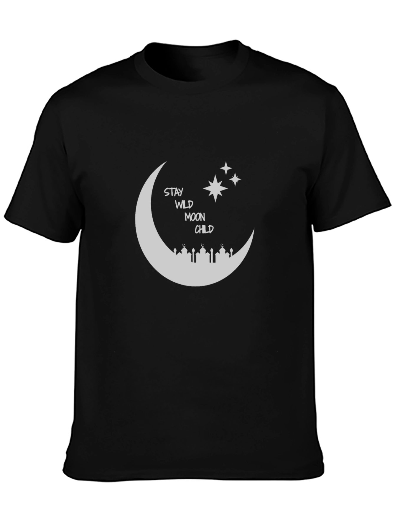 Stay Wild Moon Child Black T-Shirt