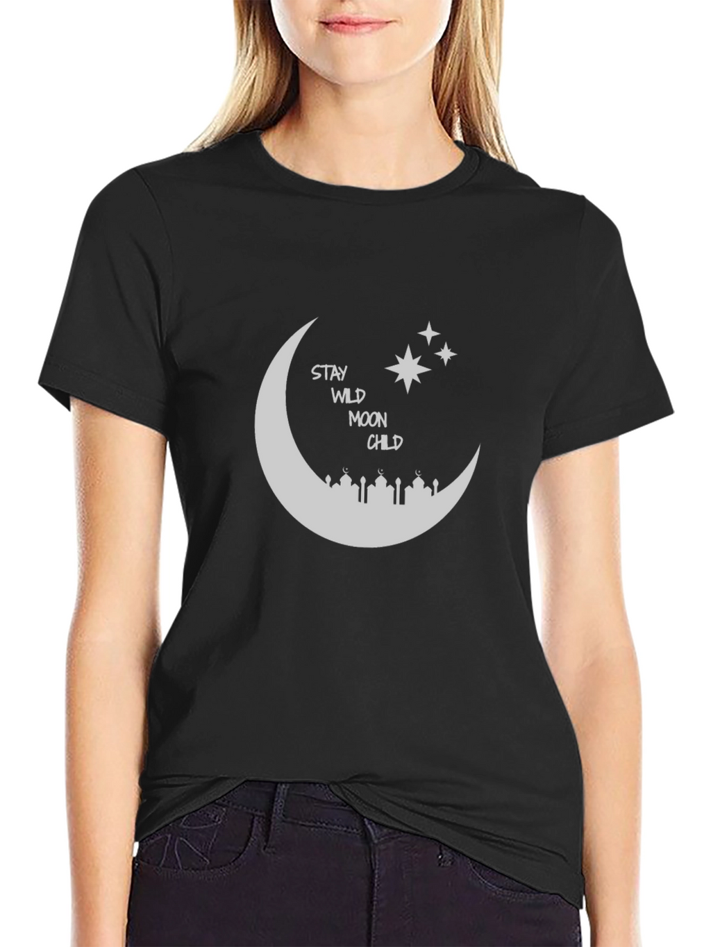 Stay Wild Moon Child Black T-Shirt