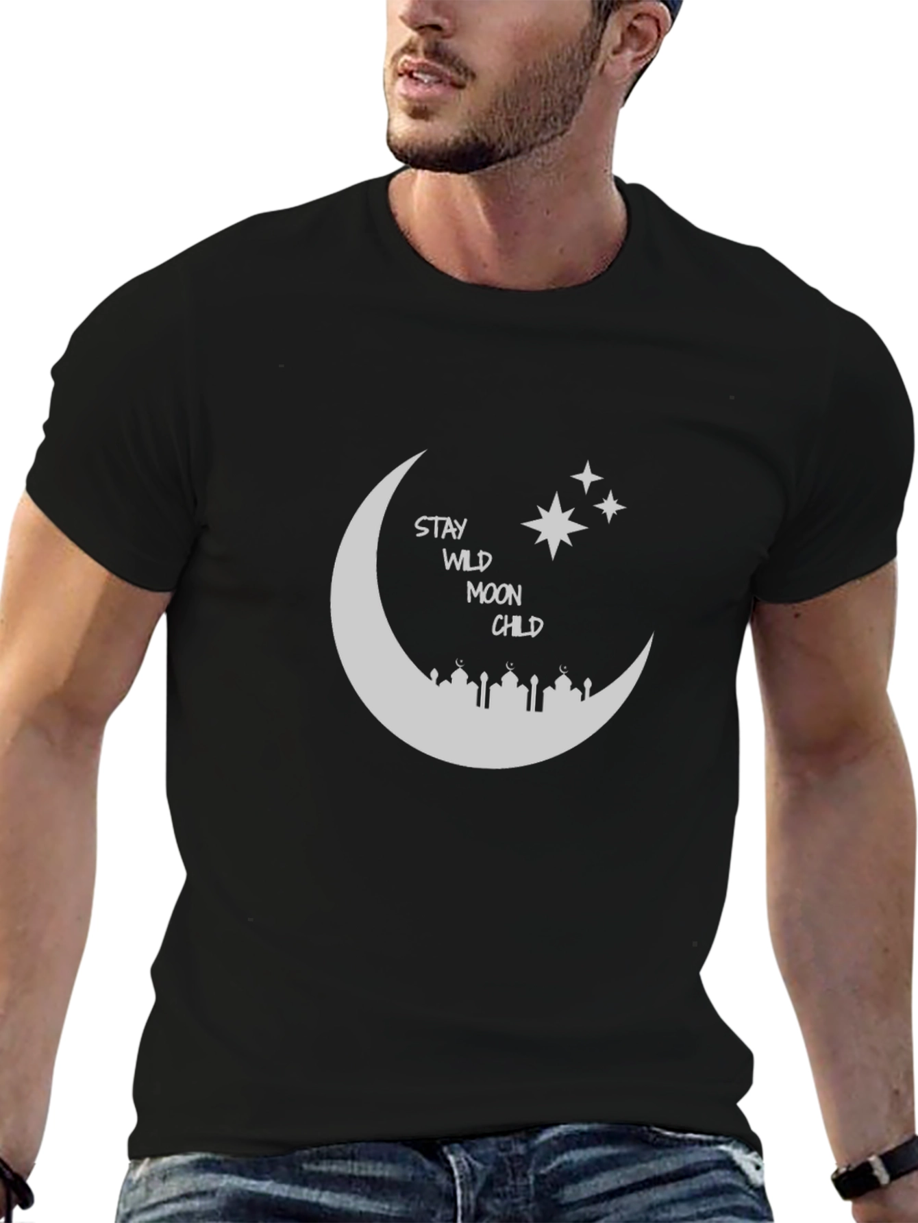 Stay Wild Moon Child Black T-Shirt