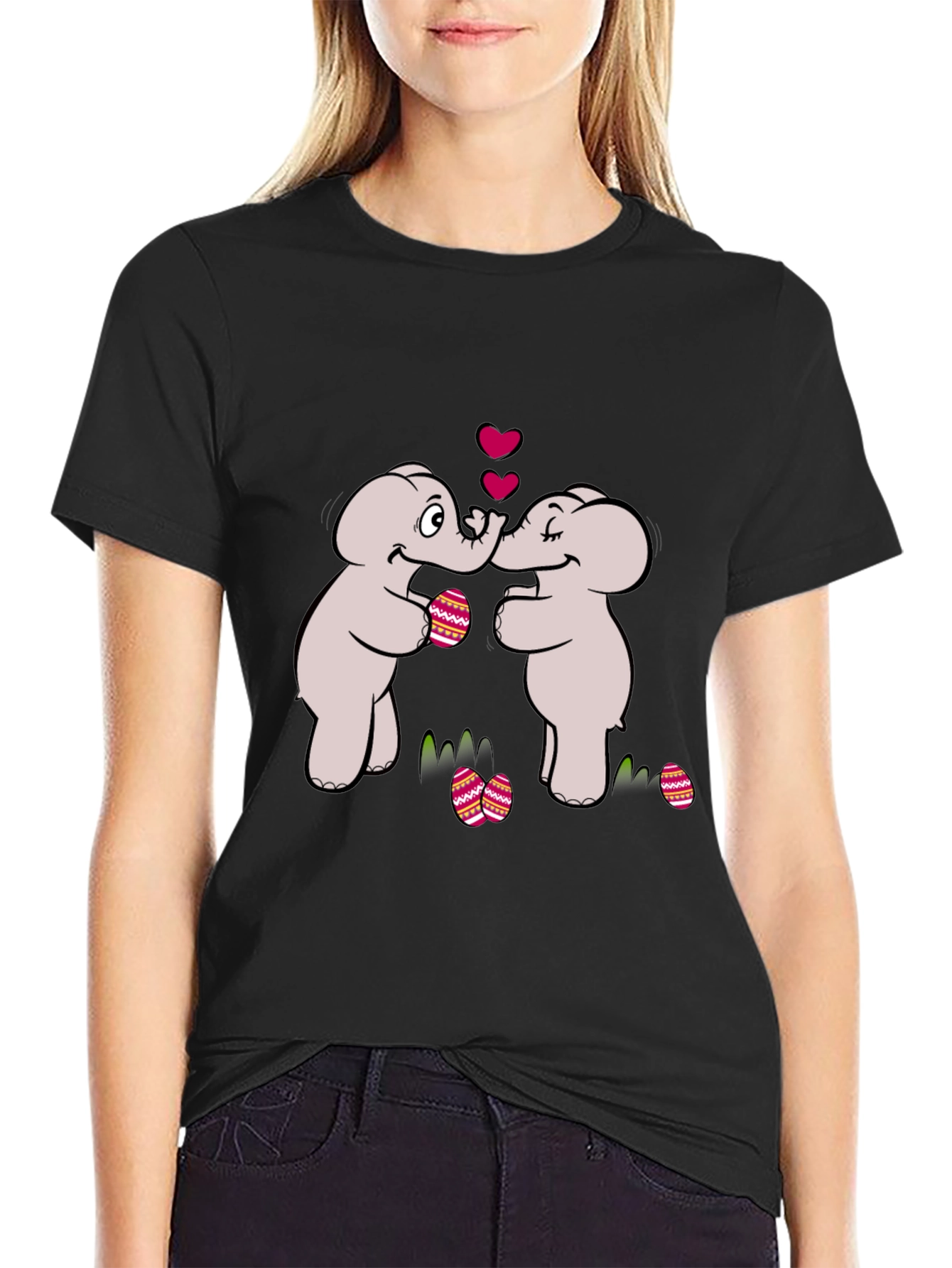 Cute Elephant Love Easter Egg T-Shirt