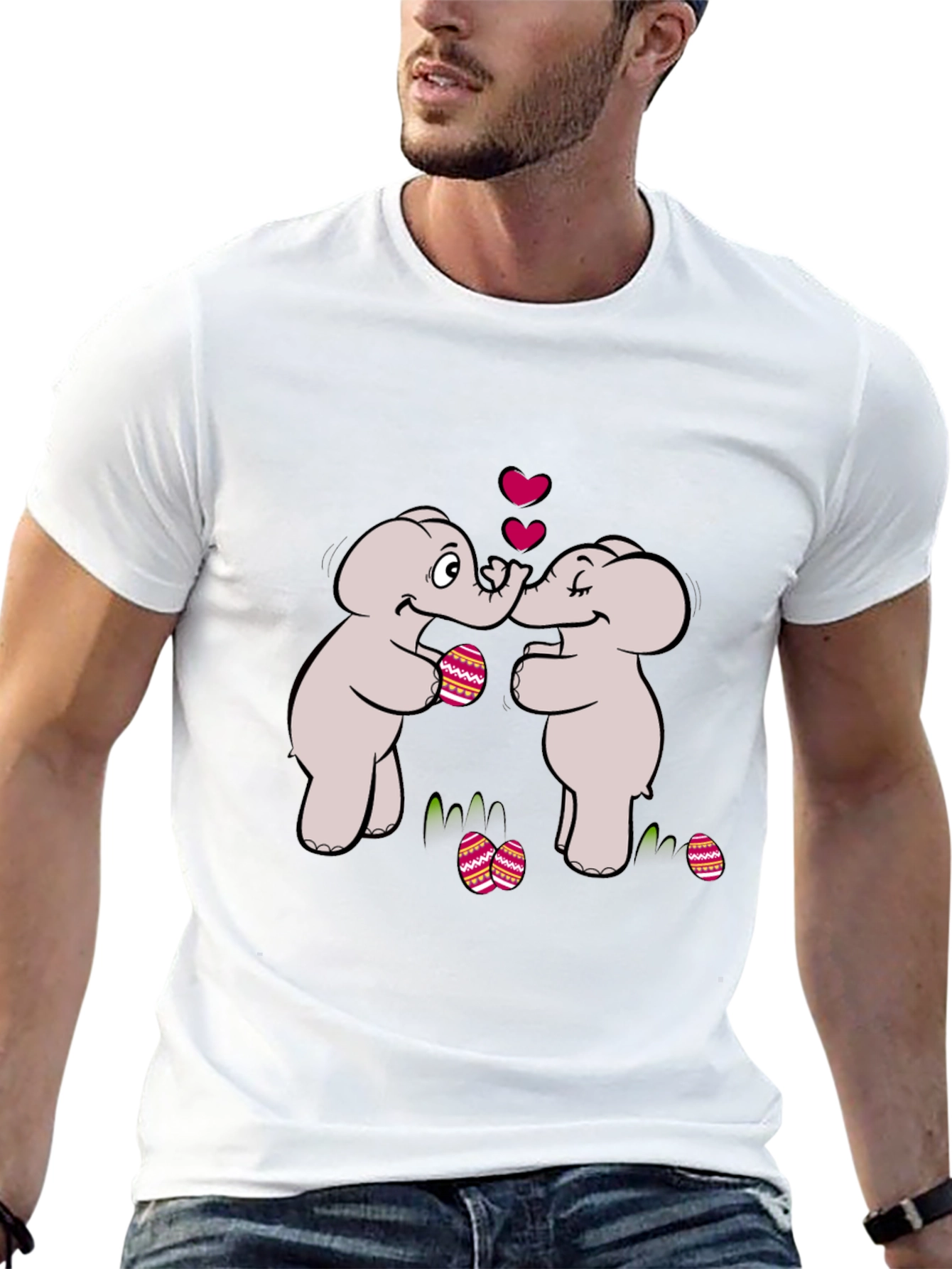 Cute Elephant Love Easter Egg T-Shirt