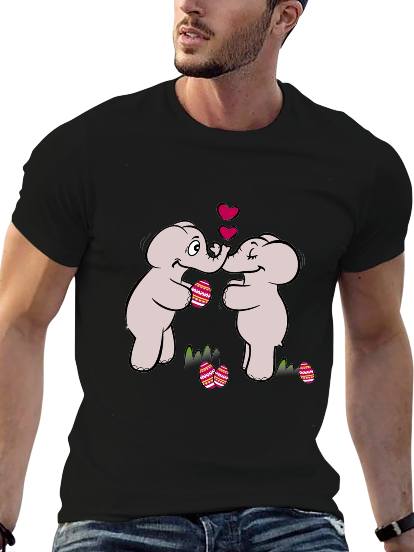 Cute Elephant Love Easter Egg T-Shirt