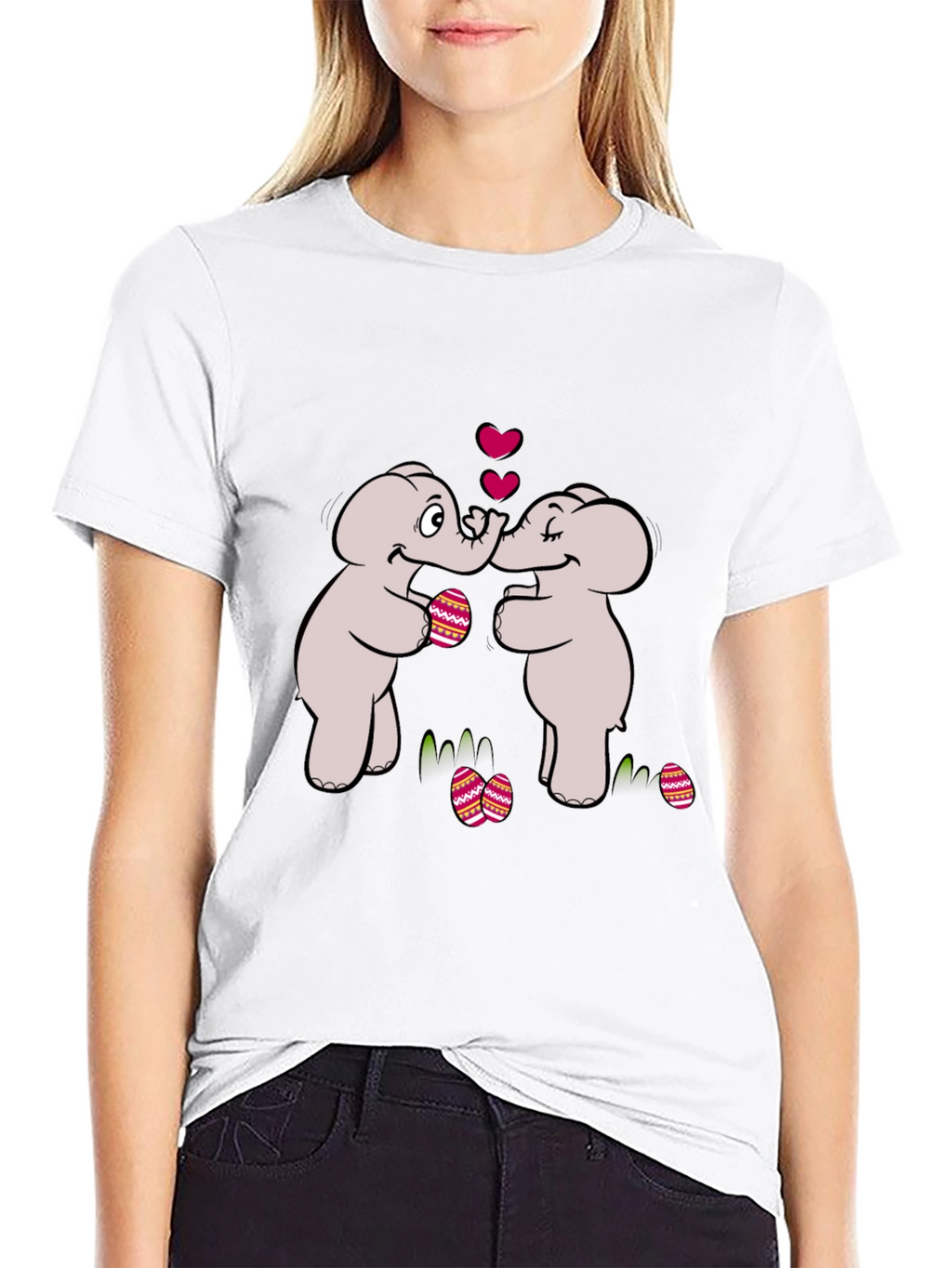 Cute Elephant Love Easter Egg T-Shirt