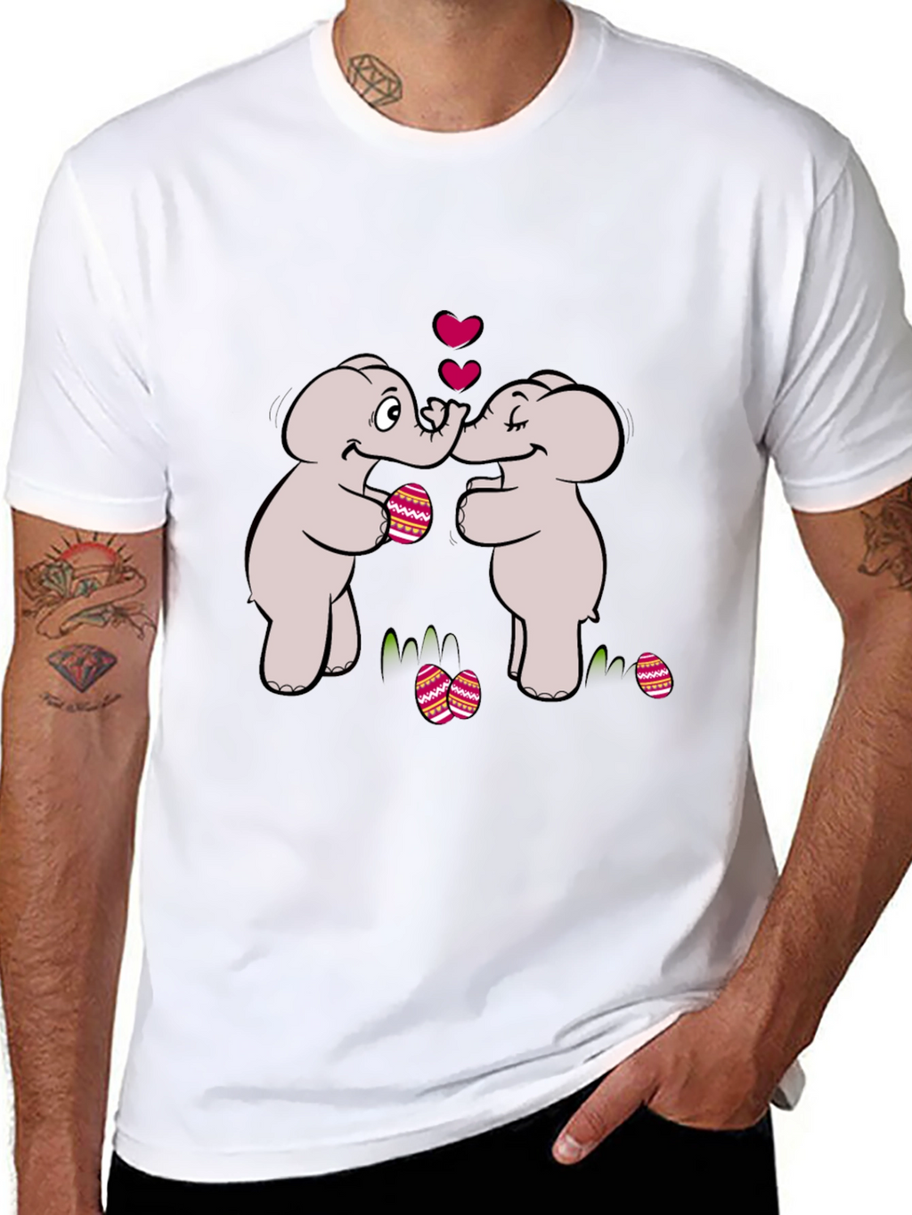Cute Elephant Love Easter Egg T-Shirt