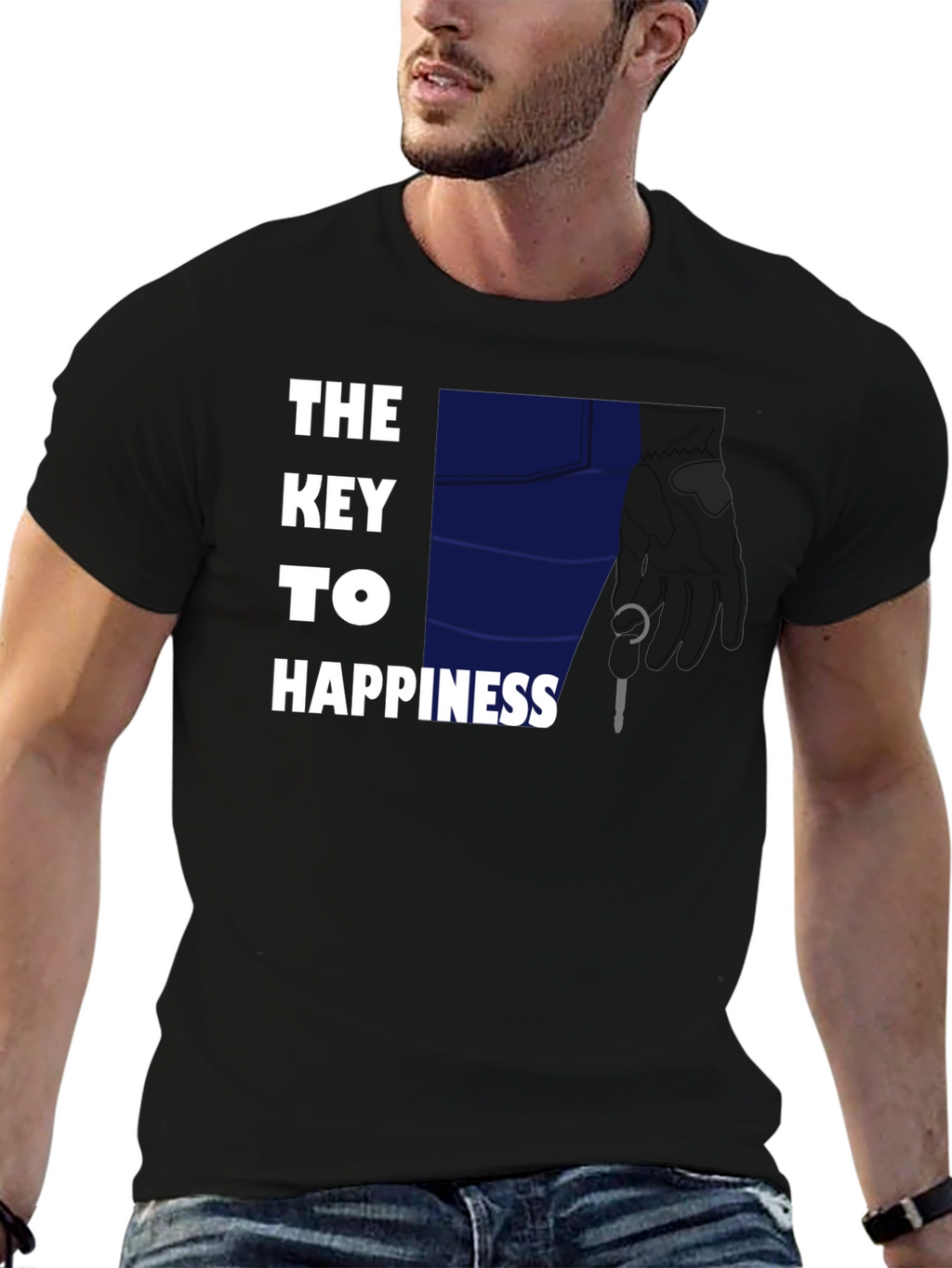 The Key to Happiness Graphic Tee