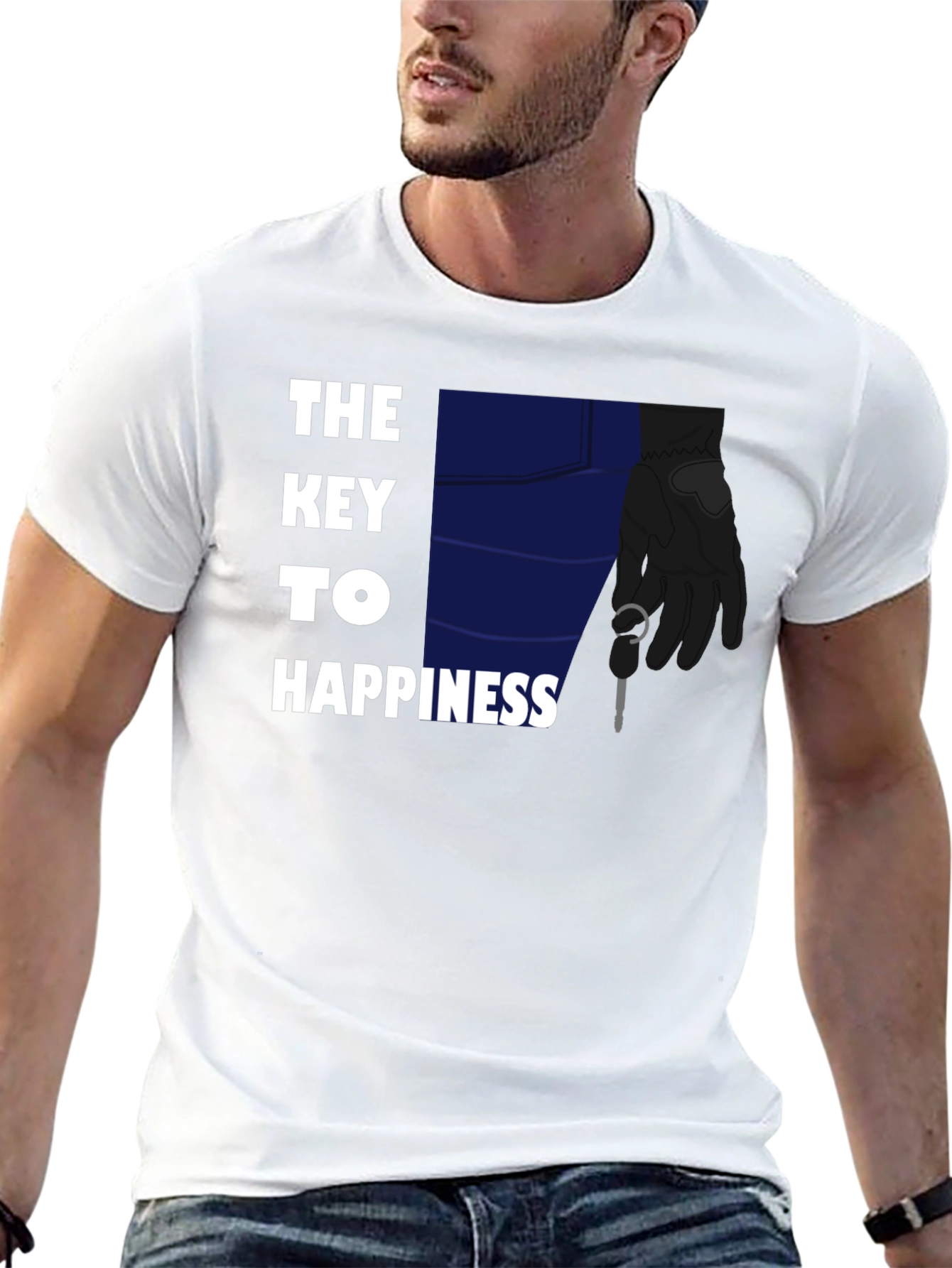 The Key to Happiness Graphic Tee