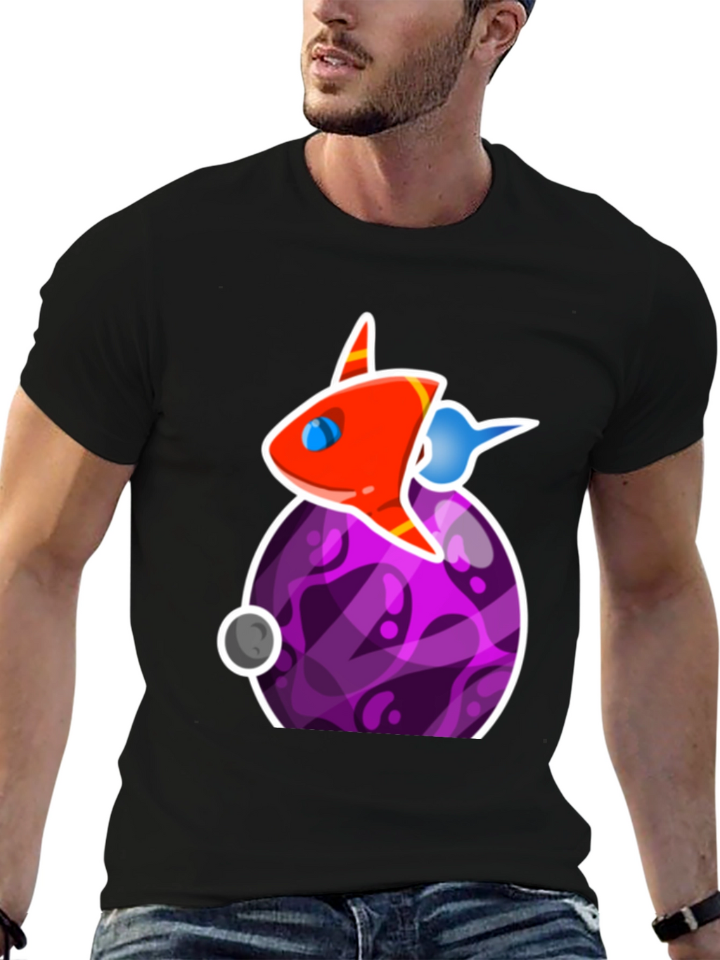 Space Rocket Graphic T-Shirt - Casual Cool