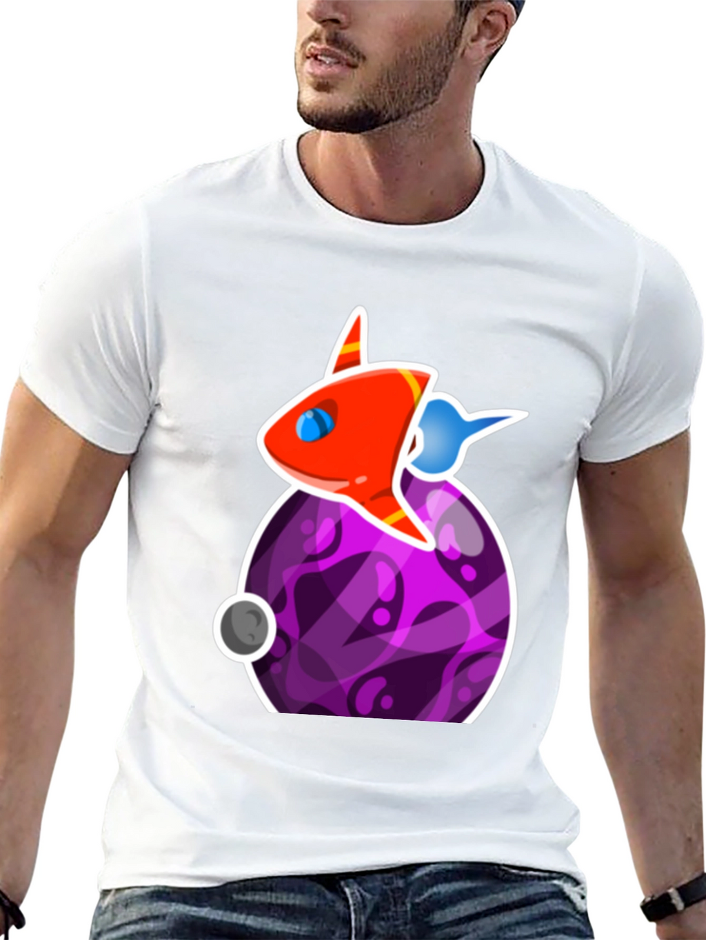 Space Rocket Graphic T-Shirt - Casual Cool