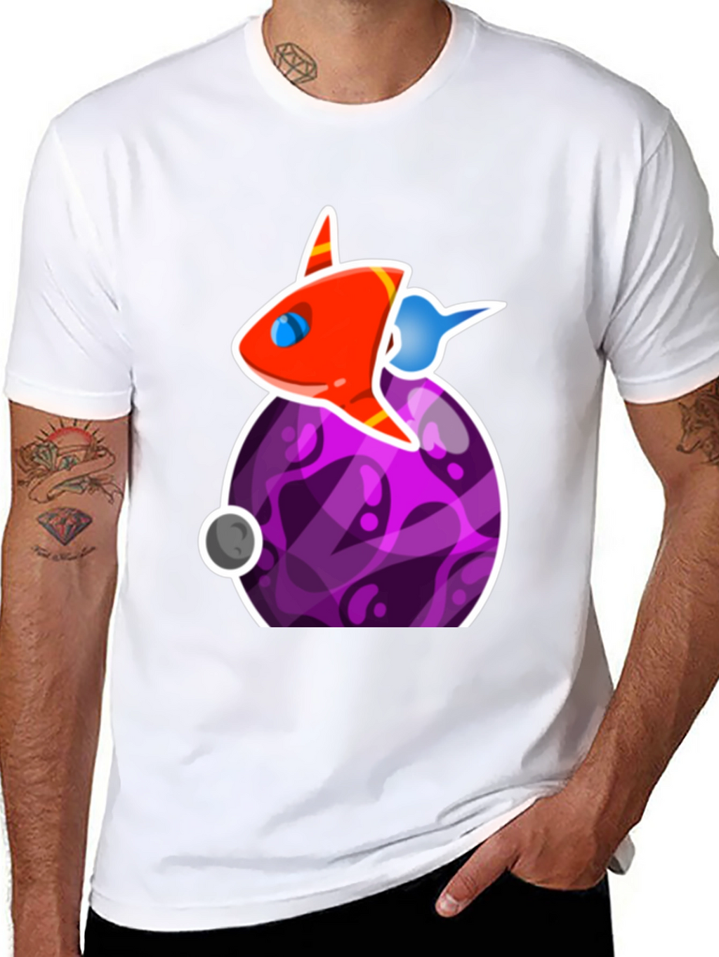 Space Rocket Graphic T-Shirt - Casual Cool
