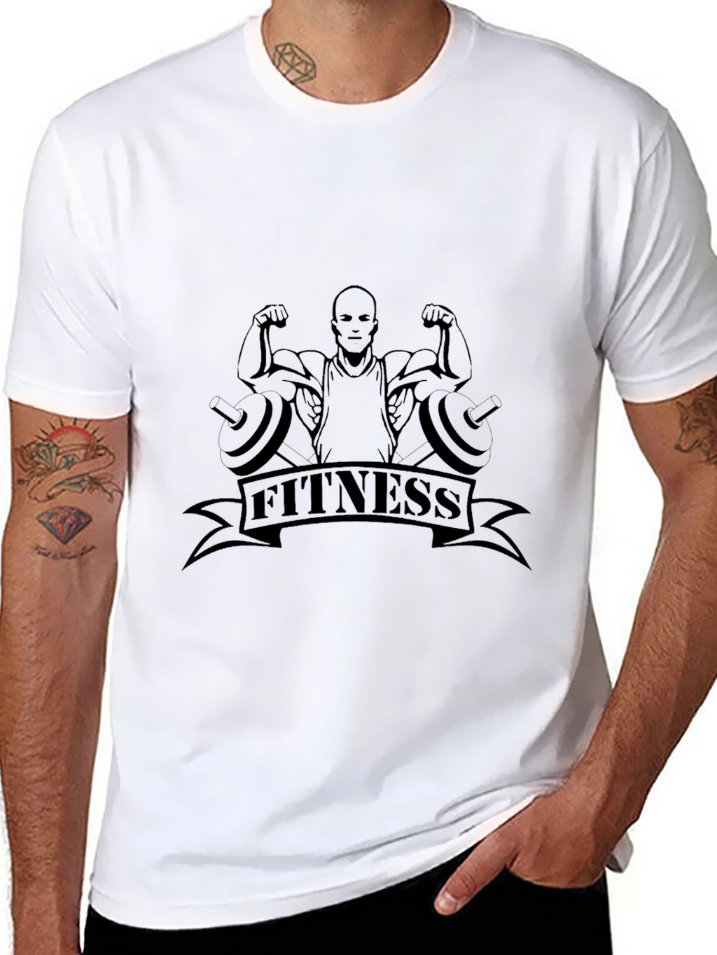 Fitness Graphic Black T-Shirt