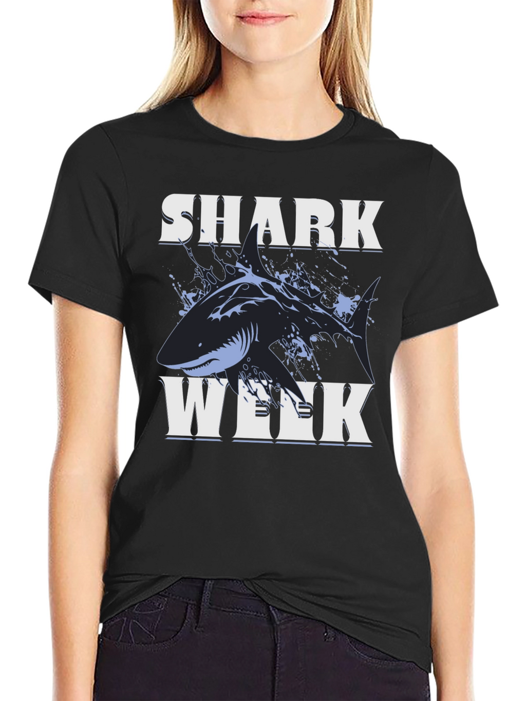 Shark Week Graphic Tee - Black Cotton