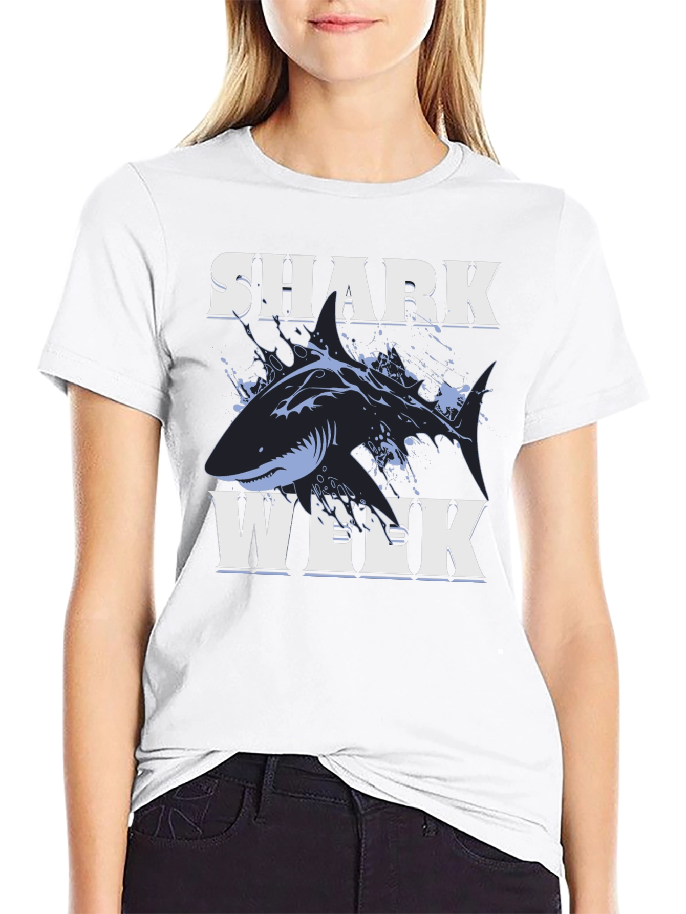 Shark Week Graphic Tee - Black Cotton