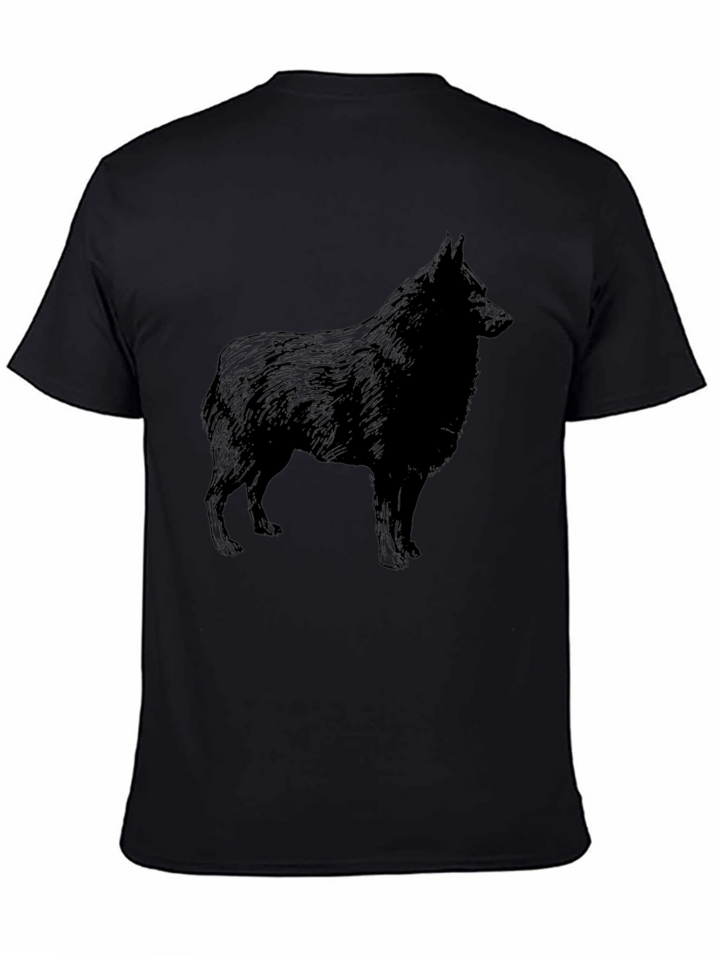Dog Silhouette Black T-Shirt